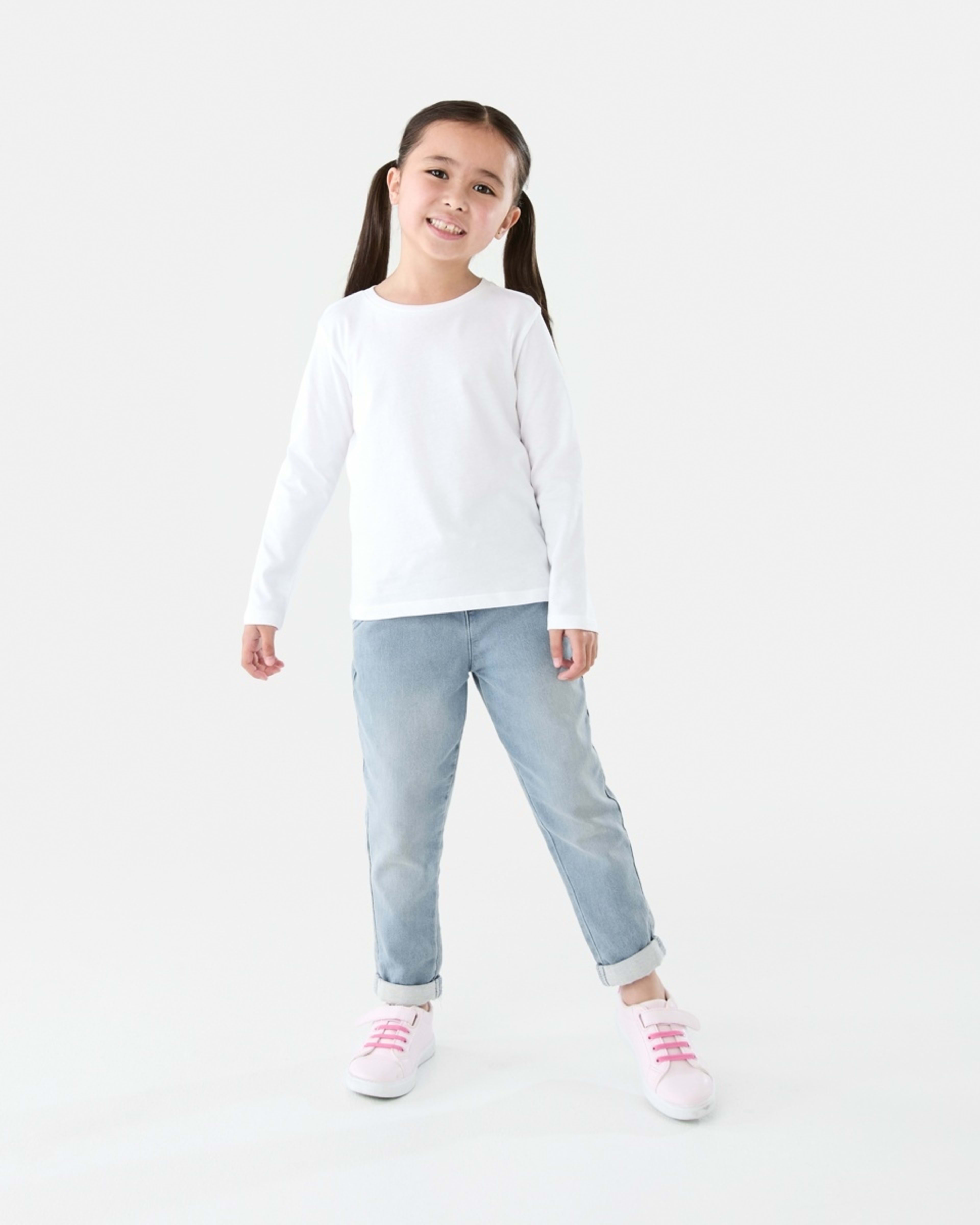 5 Long Sleeve Plain T-shirt White, 5 of 8