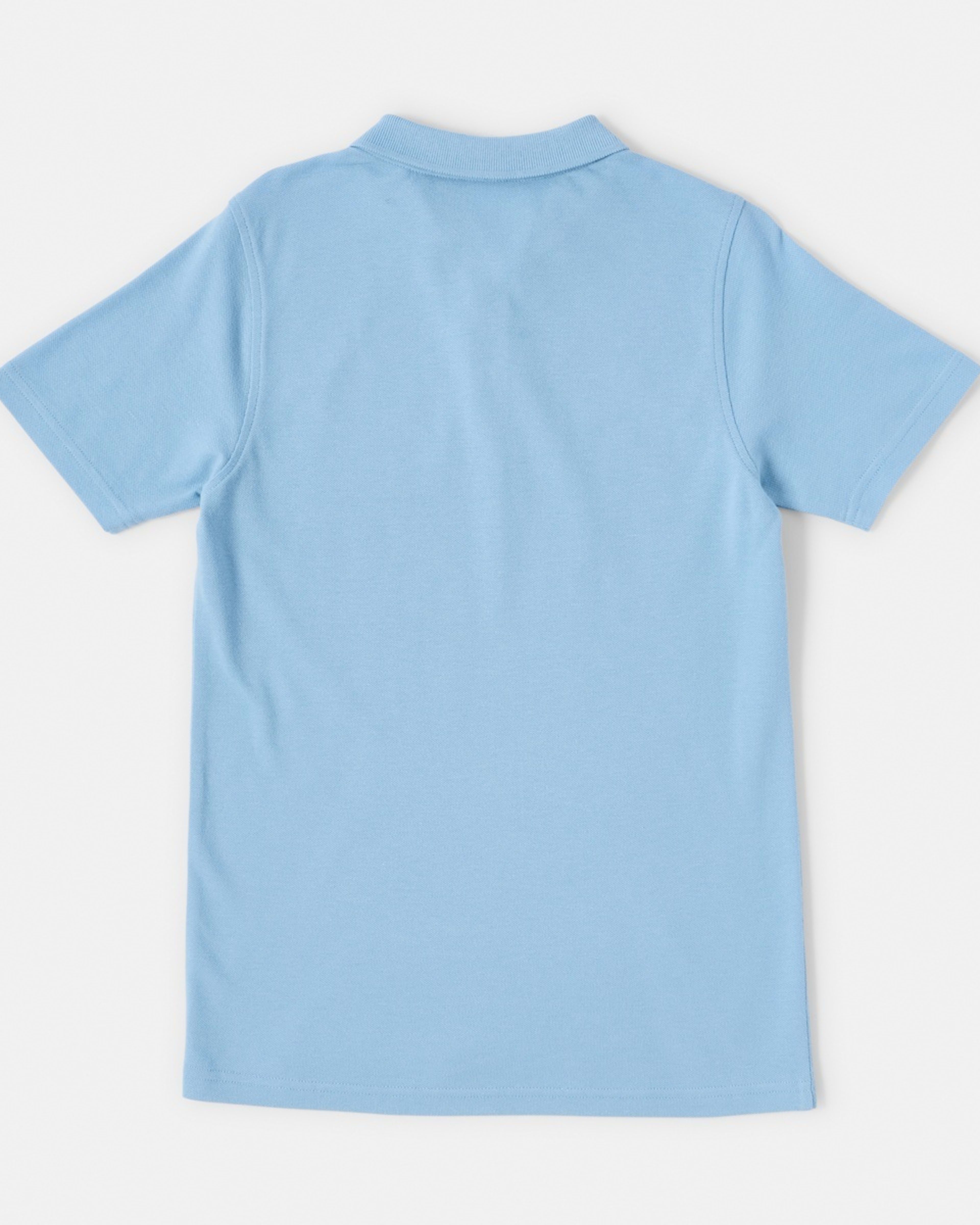 8 School Cotton Polo Shirt Mid Blue, 8 of 8