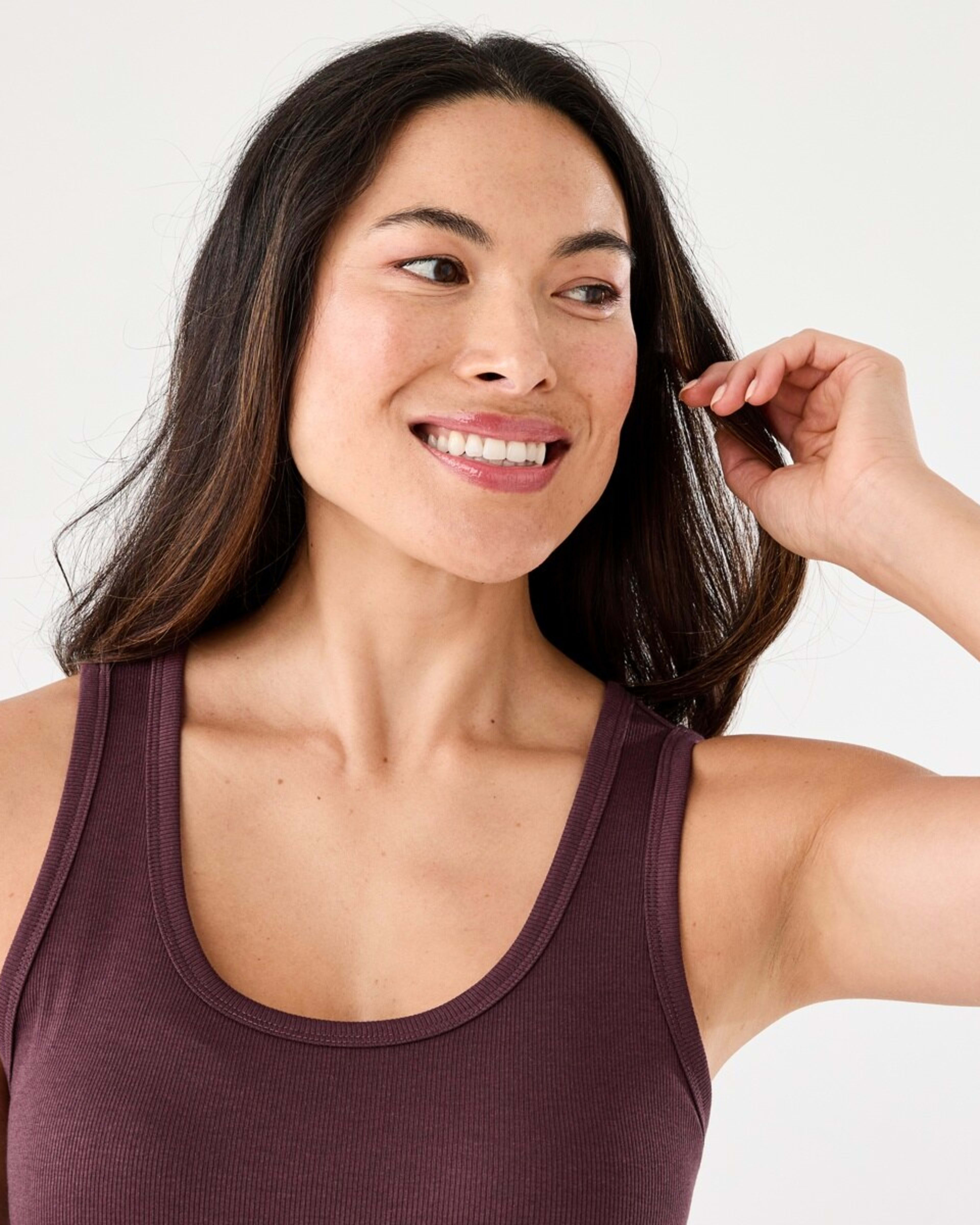 4 Sleeveless Rib Tank WARM MULBERRY, 4 of 5