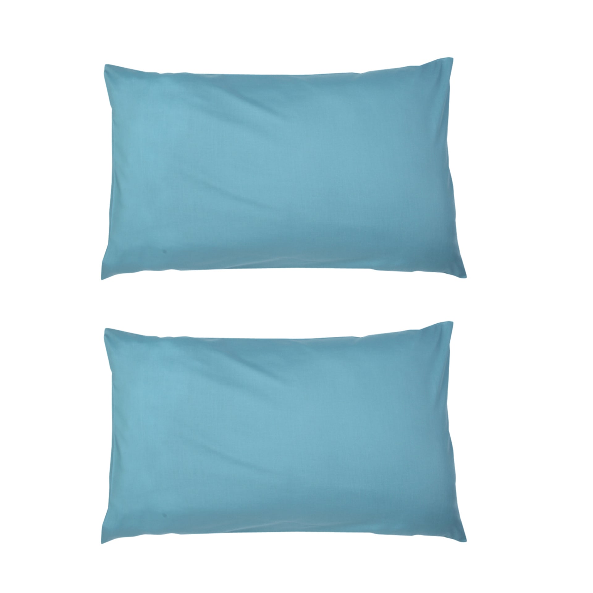 2 Pack 180 Thread Count Standard Pillowcases Aqua Kmart