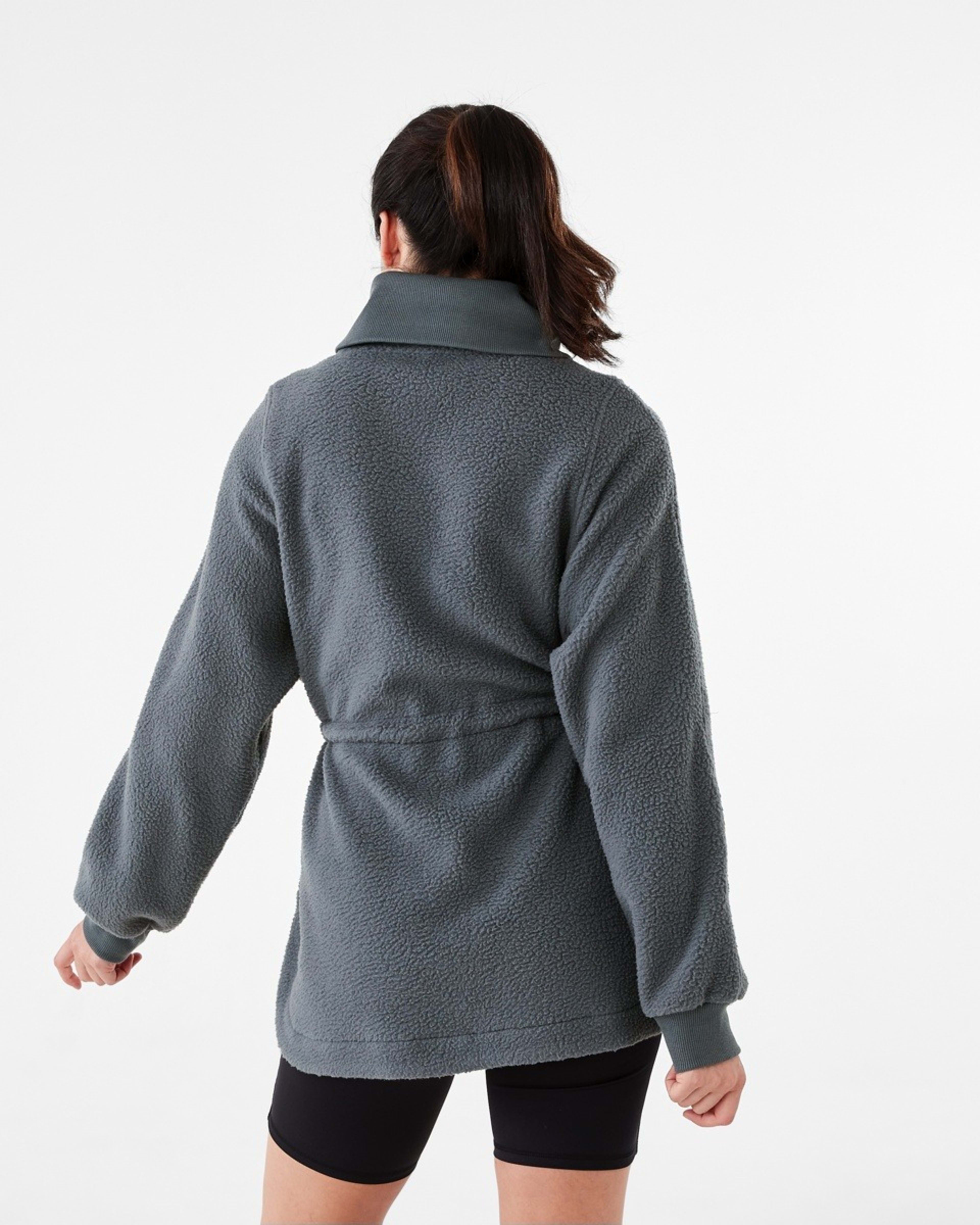 3 Active Womens Long Sleeve Teddy Outdoor Jacket Harmony Grey, 3 of 7
