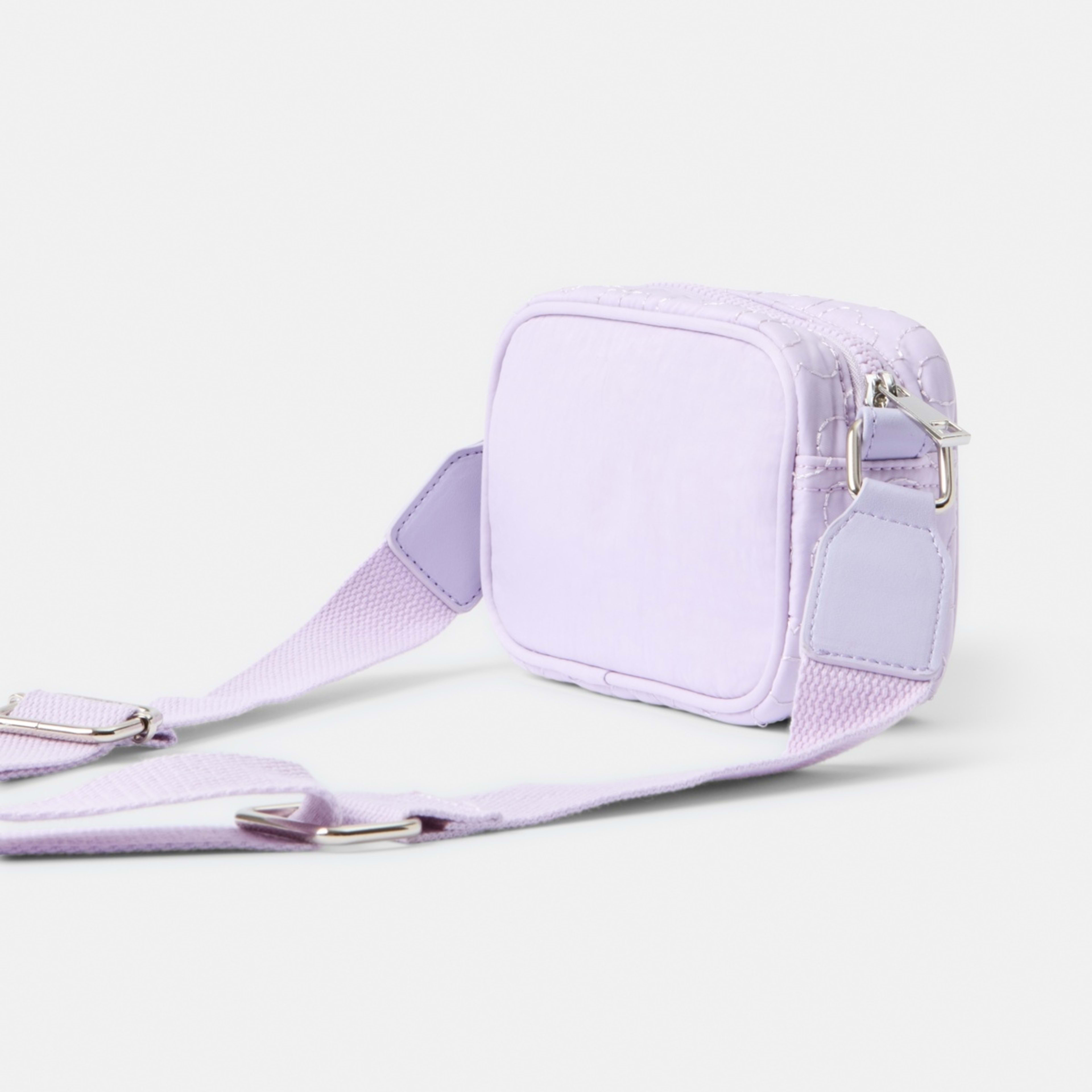 3 Mini Crossbody Bag Purple Flower, 3 of 3