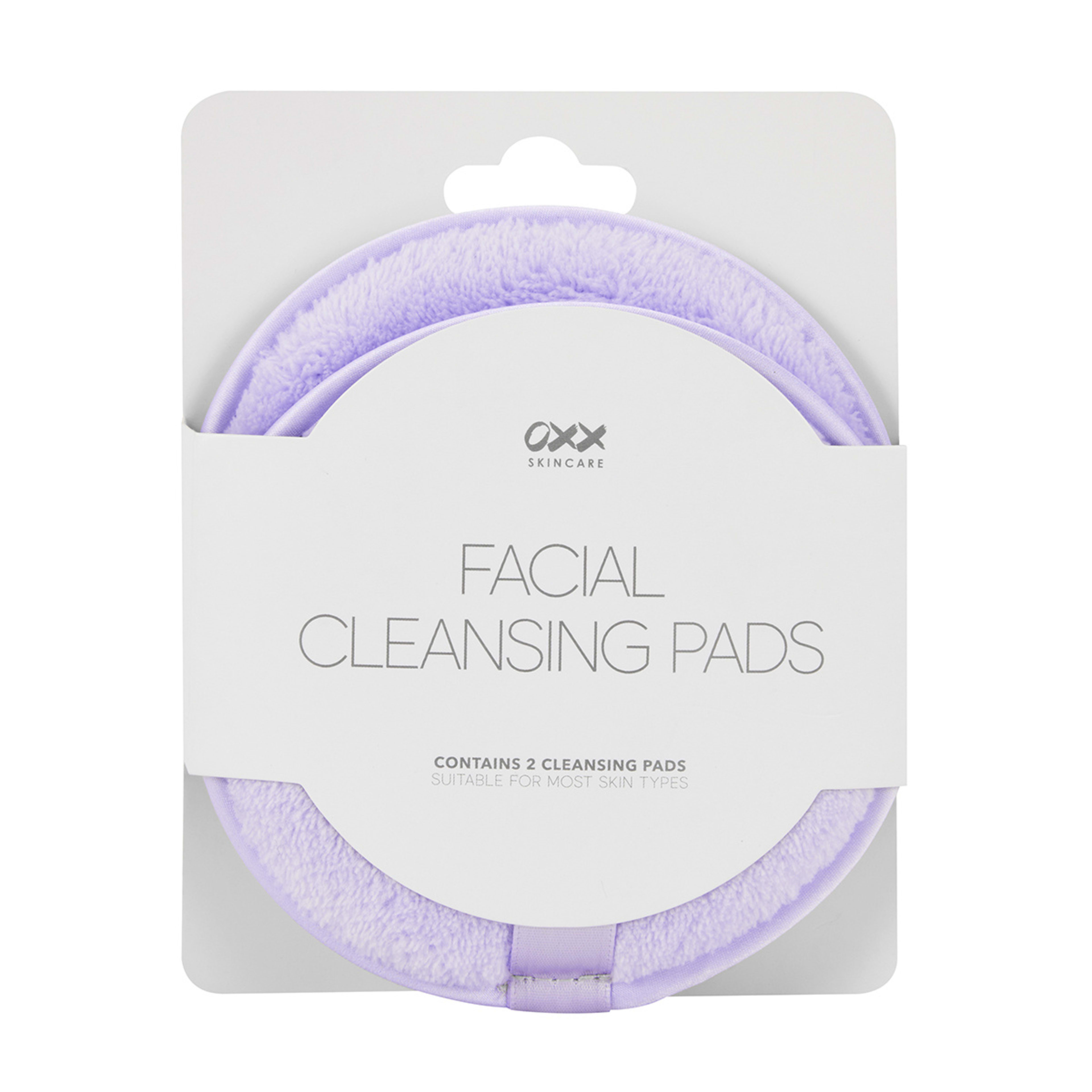 1 OXX Skincare 2 Pack Facial Cleansing Pads - Purple