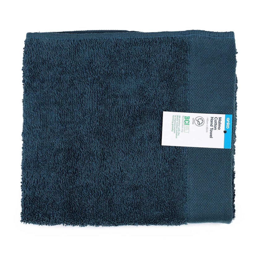 Malmo Cotton Hand Towel Teal Kmart