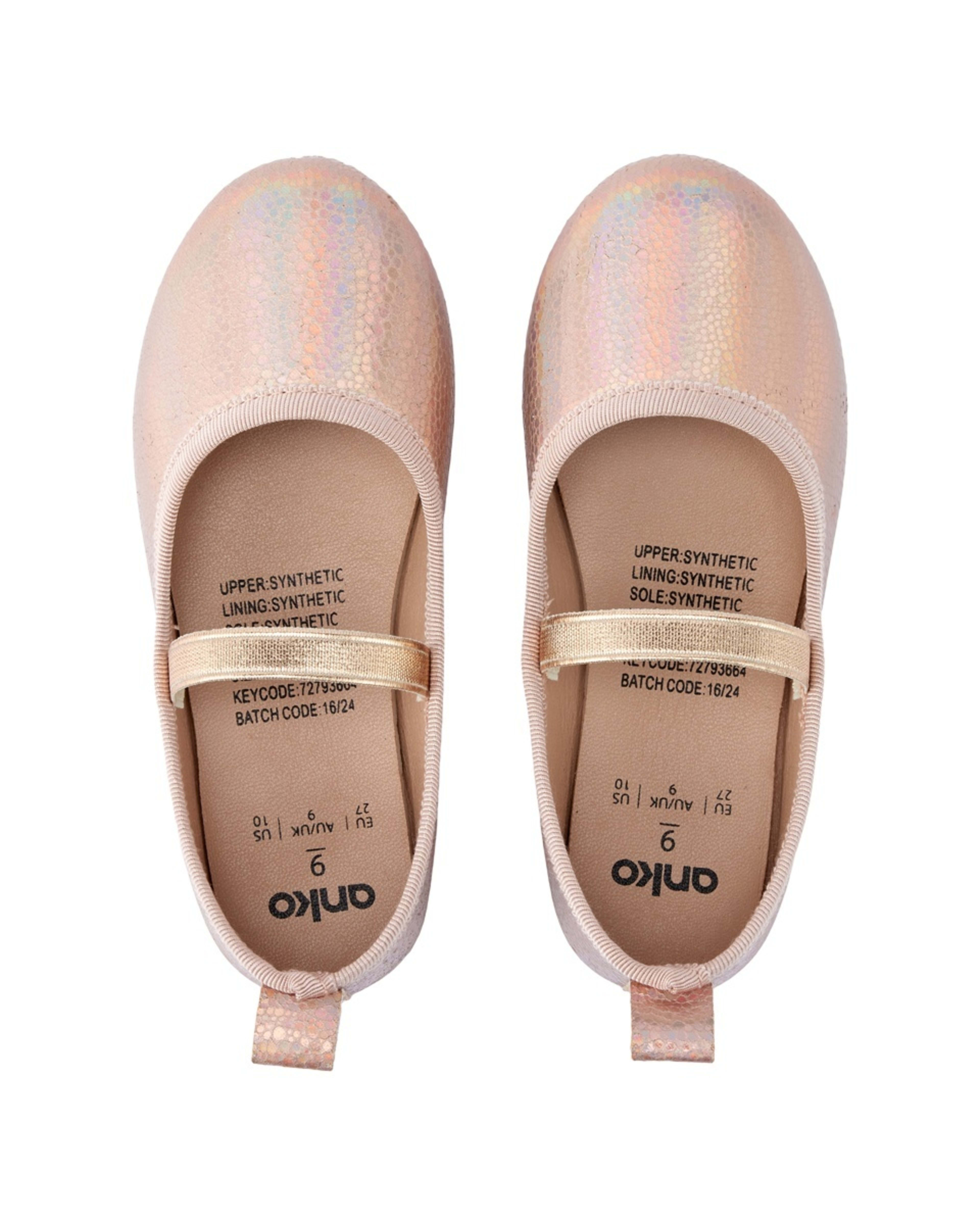 2 Junior Glitter Flats Rosegold, 2 of 5