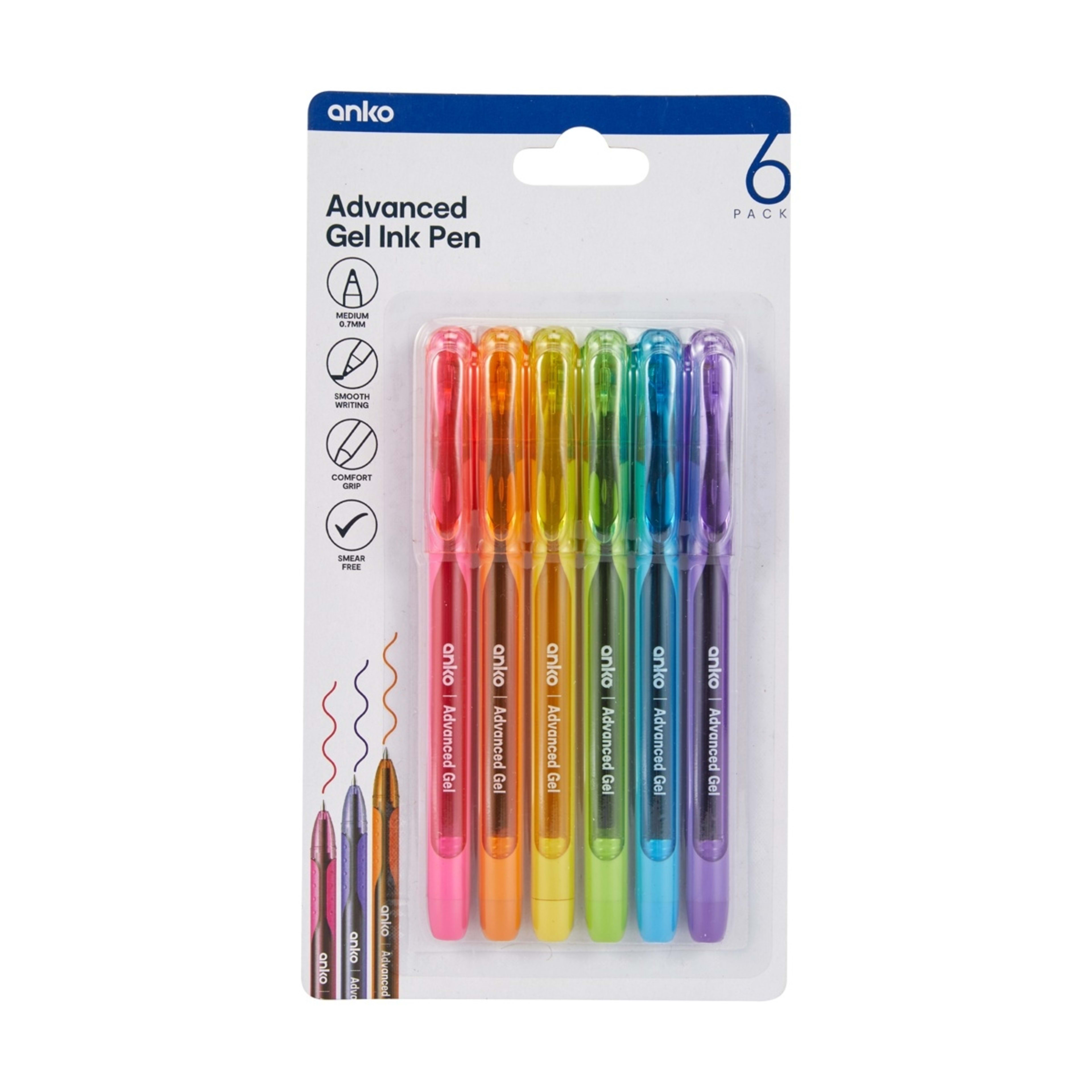 1 6 Pack Advanced Gel Ink Pens, 1 of 4