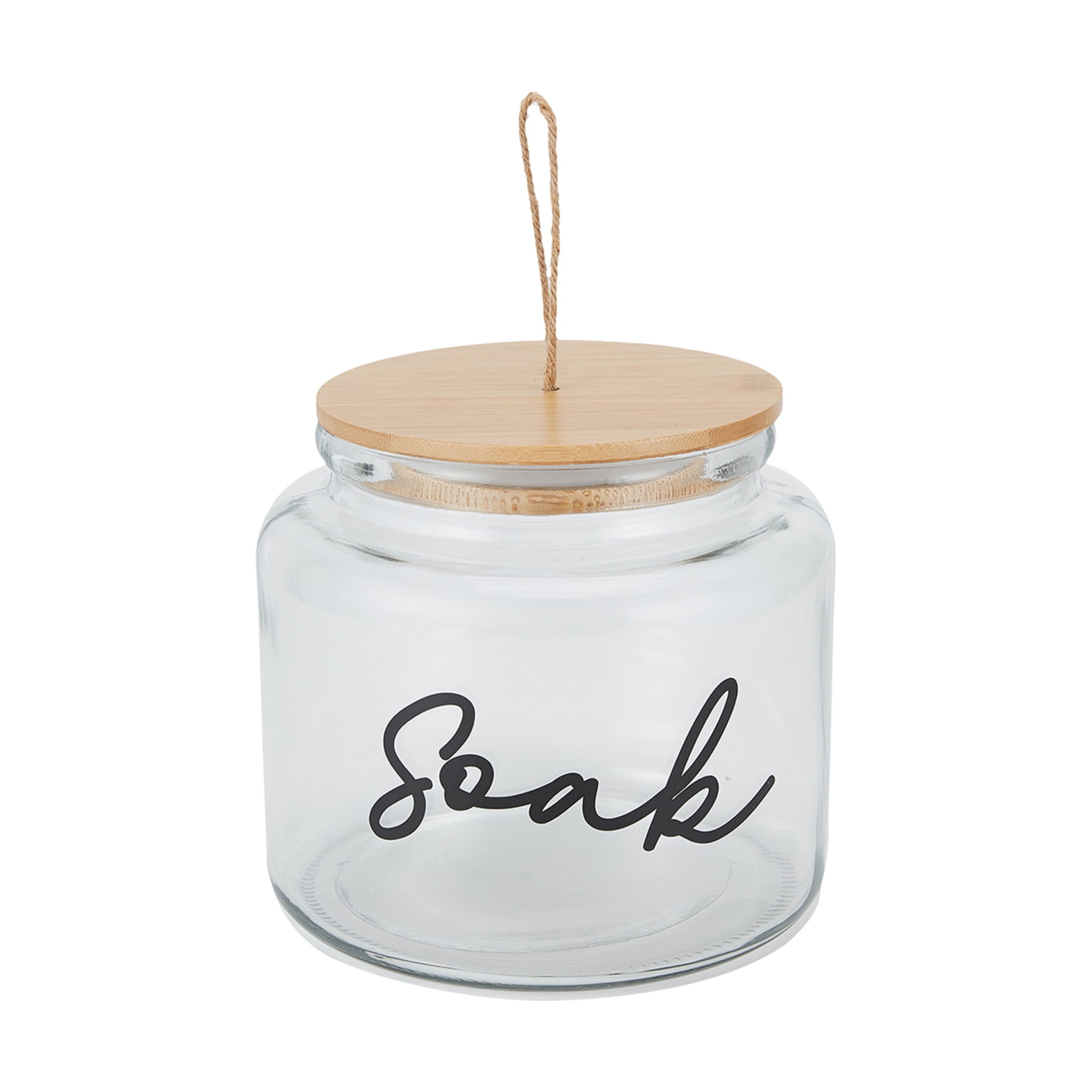 2.6L Glass Soak Jar with Bamboo Lid Kmart