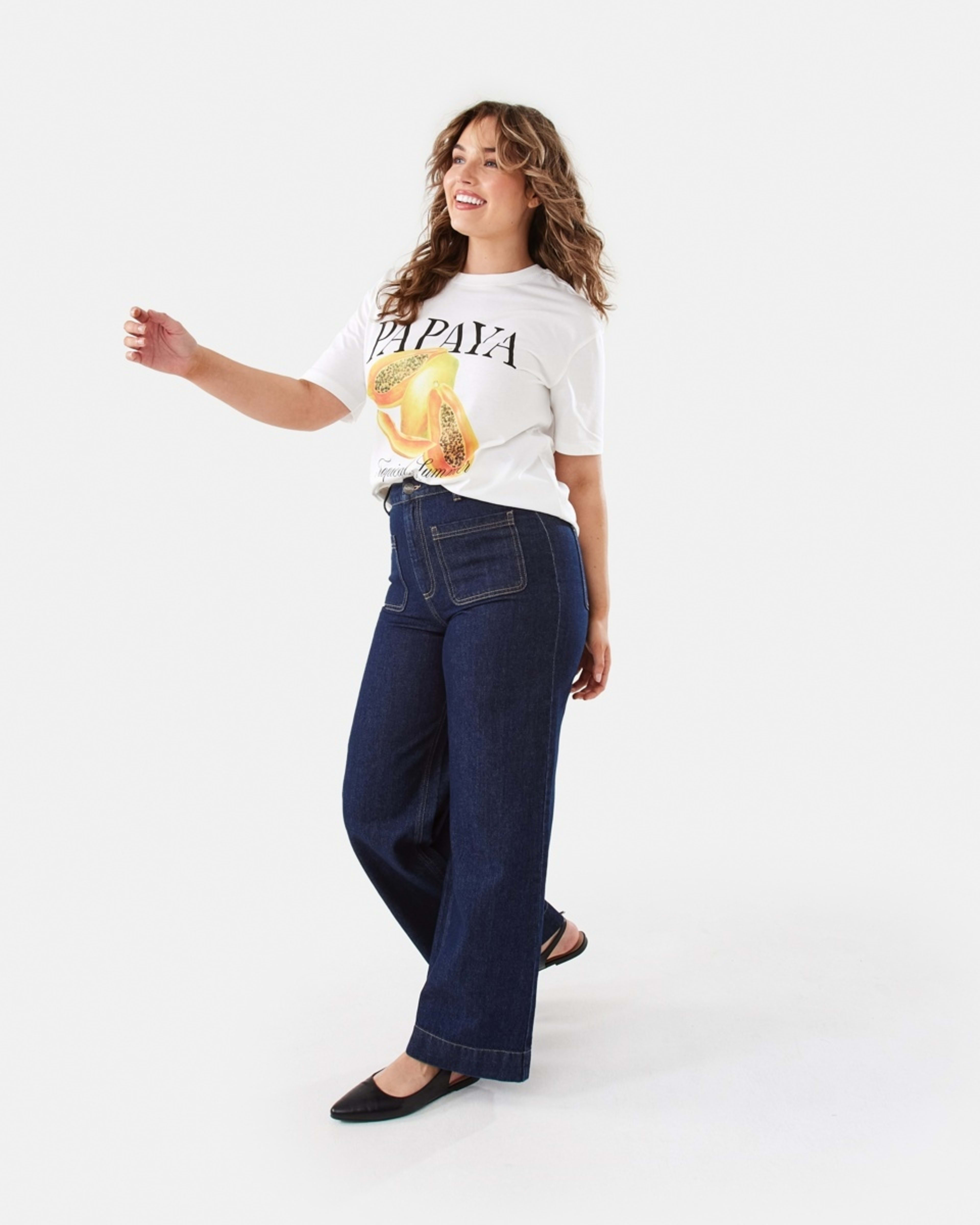 4 Short Sleeve Oversized Boyfriend T-shirt Papaya, 4 of 7