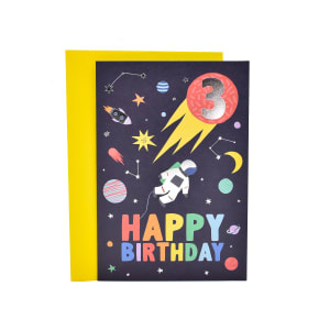 Hallmark Birthday Card Age 3 - Space - Kmart