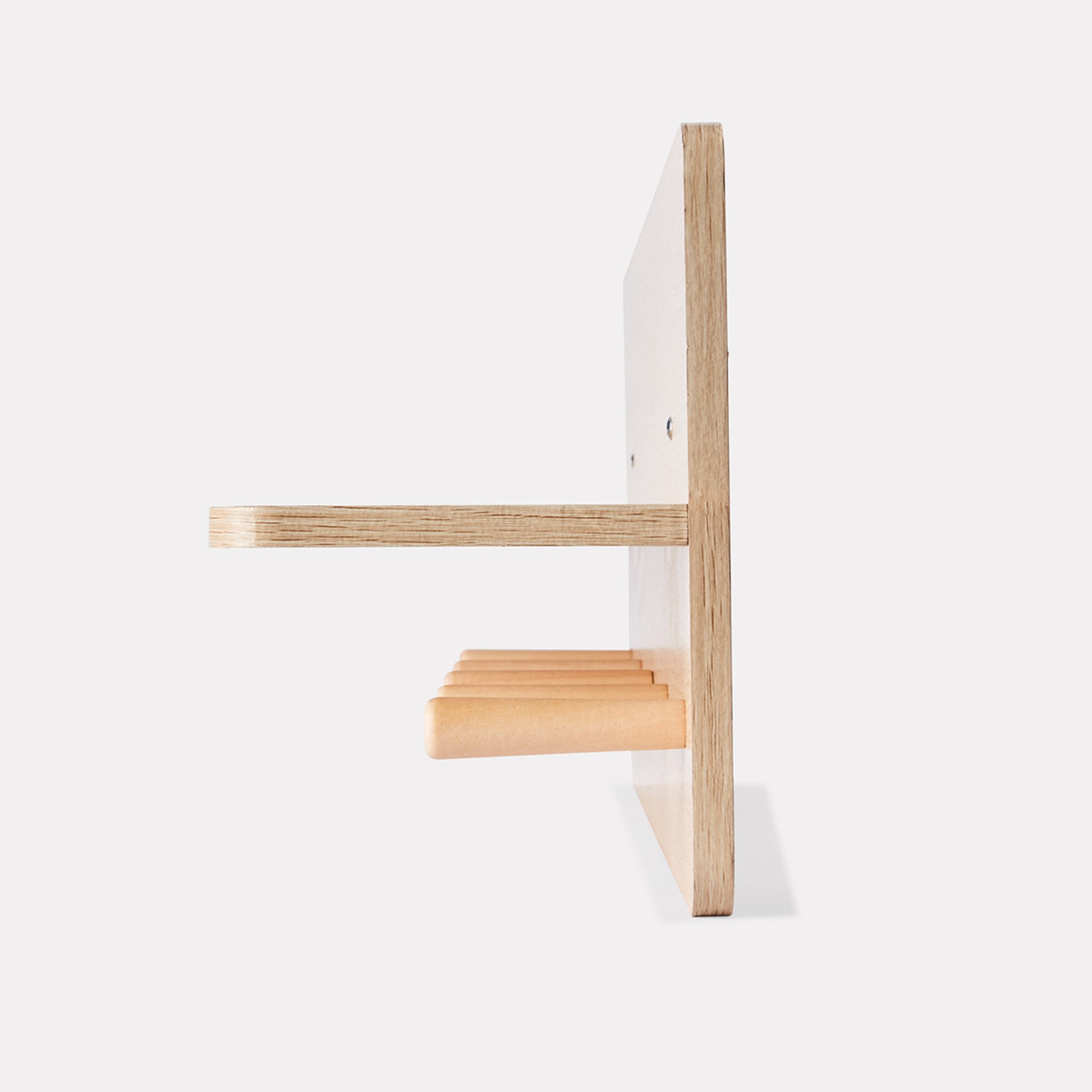 Oak Look Shelf with Hooks Kmart