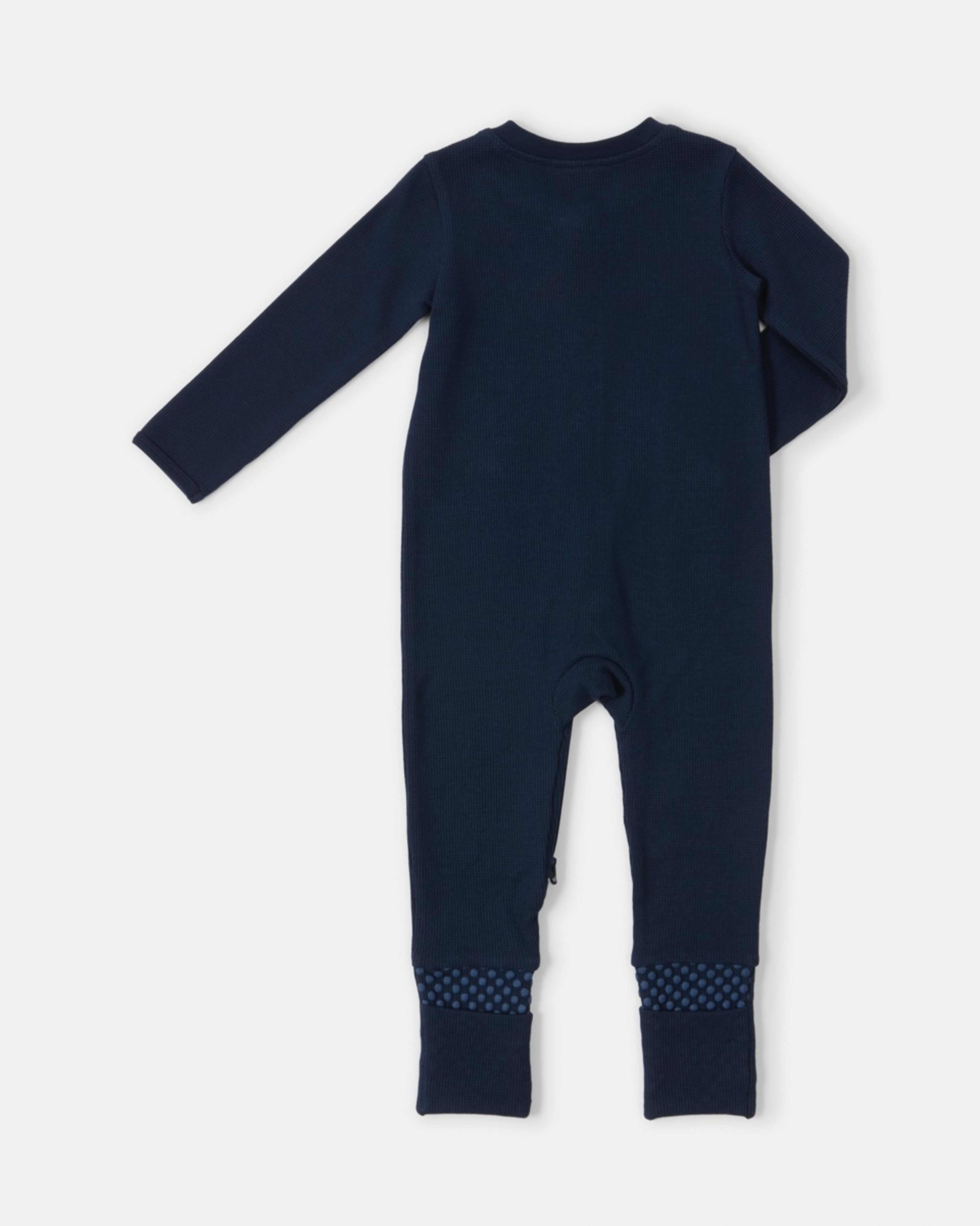2 Waffle Coverall Dress Blue, 2 of 3