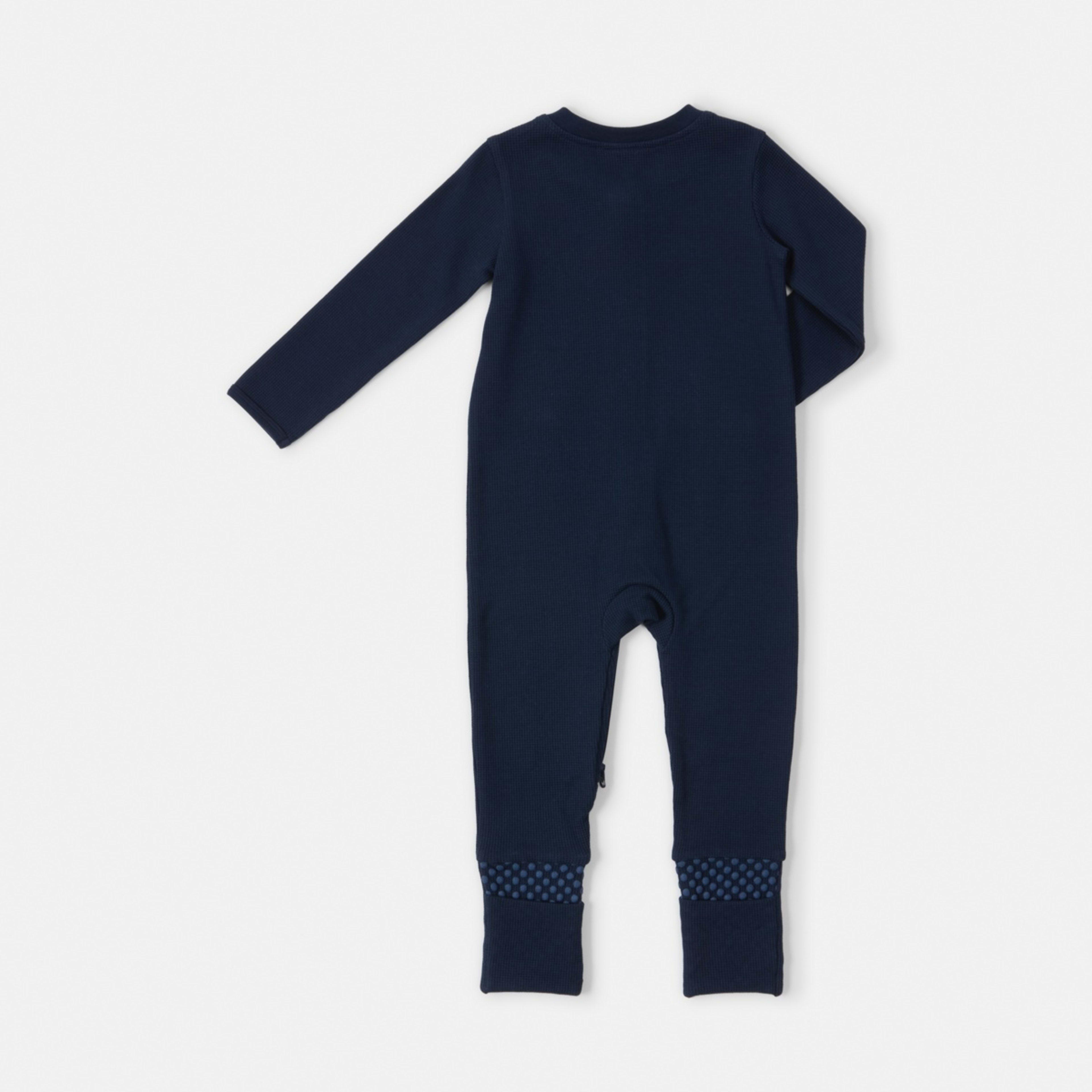 2 Waffle Coverall Dress Blue, 2 of 3
