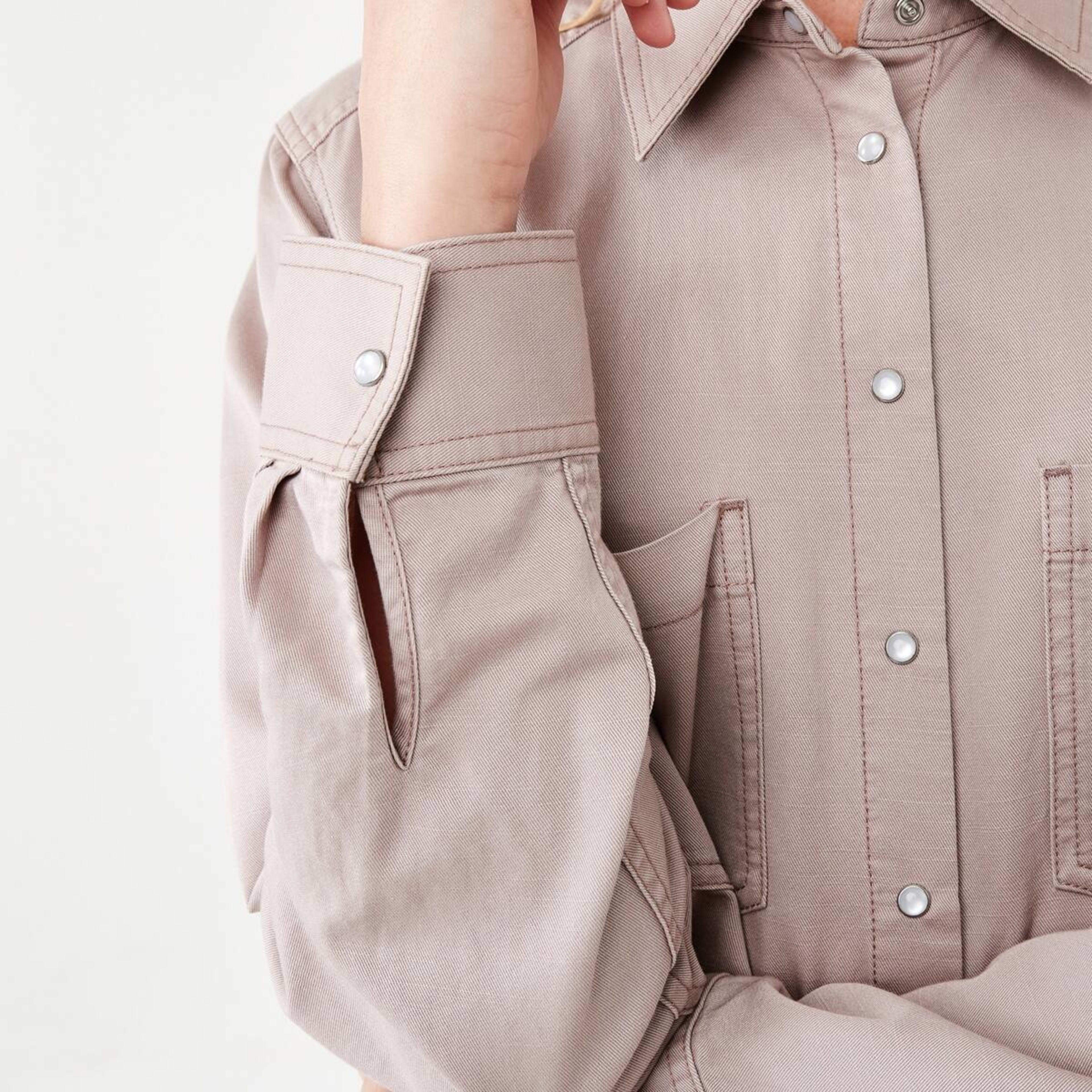 7 Long Sleeve Cotton Slub Shirt Storm Pnk, 7 of 7