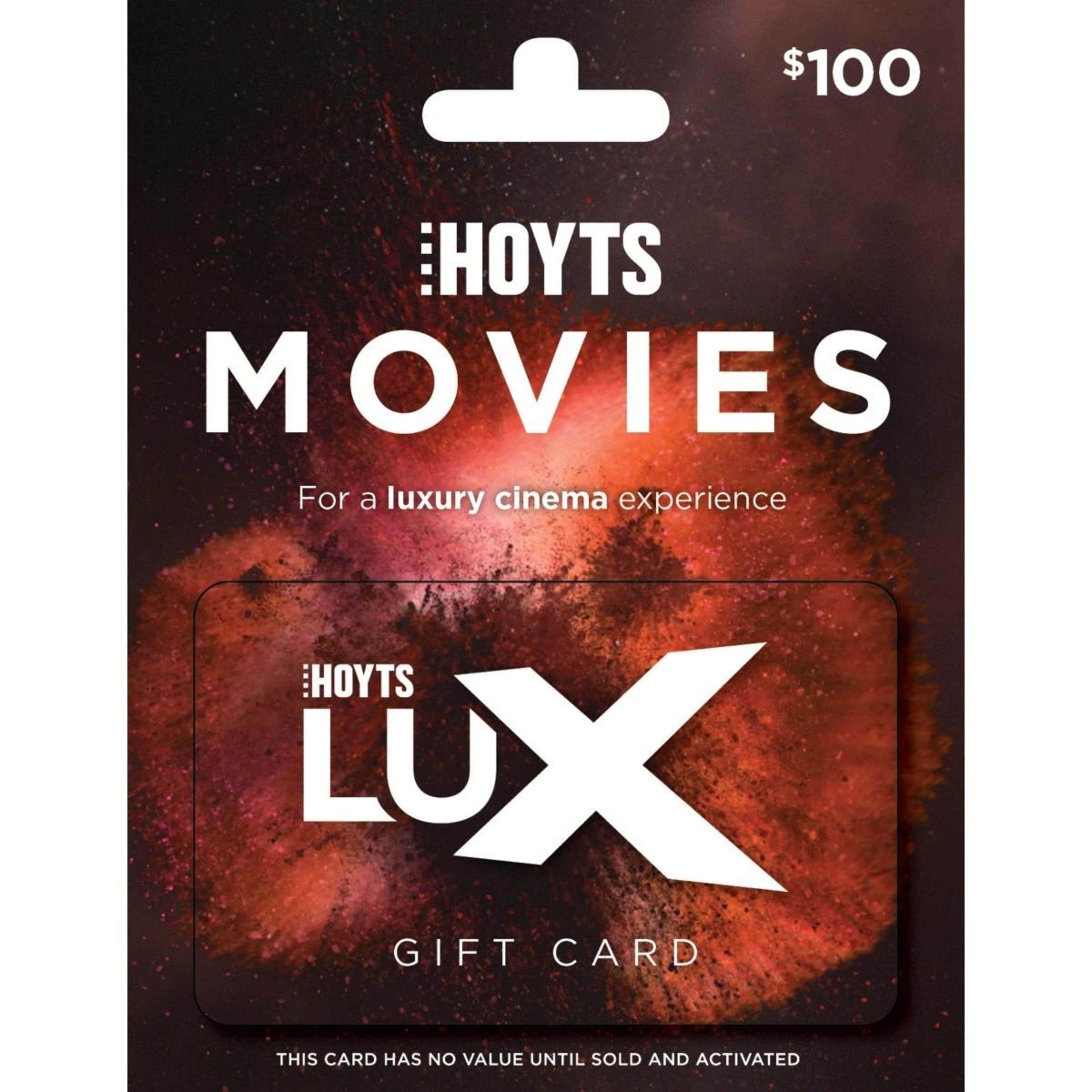 1 Hoyts Lux Movies $100 Gift Card