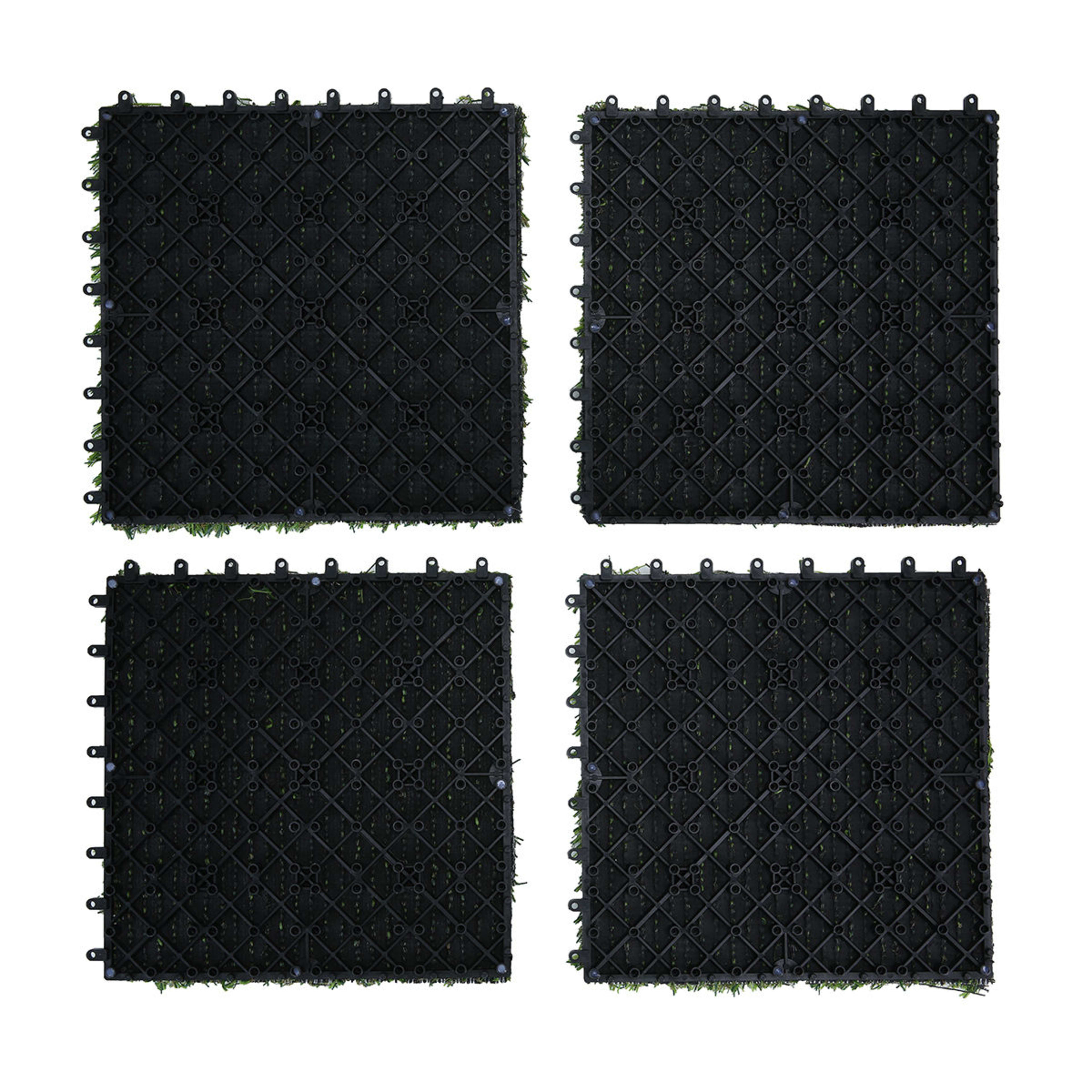 4 4 Pack Faux Grass Tiles, 4 of 5