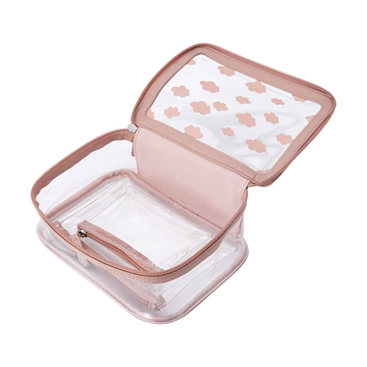 Cosmetic Bag Set Clear Pink Kmart cosmetic-bag-set-clear-pink-kmart