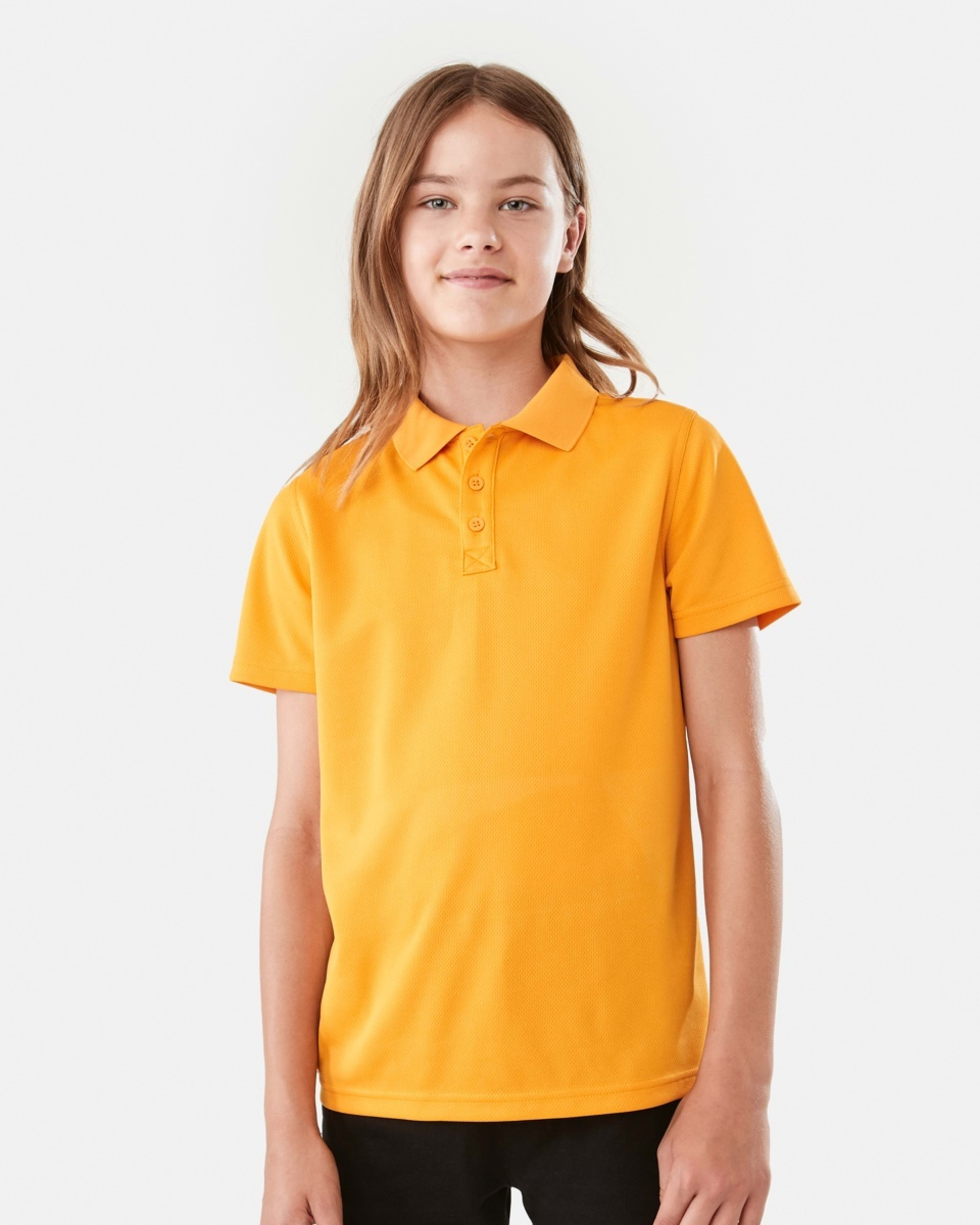1 School Moisture Wicking Polo Gold