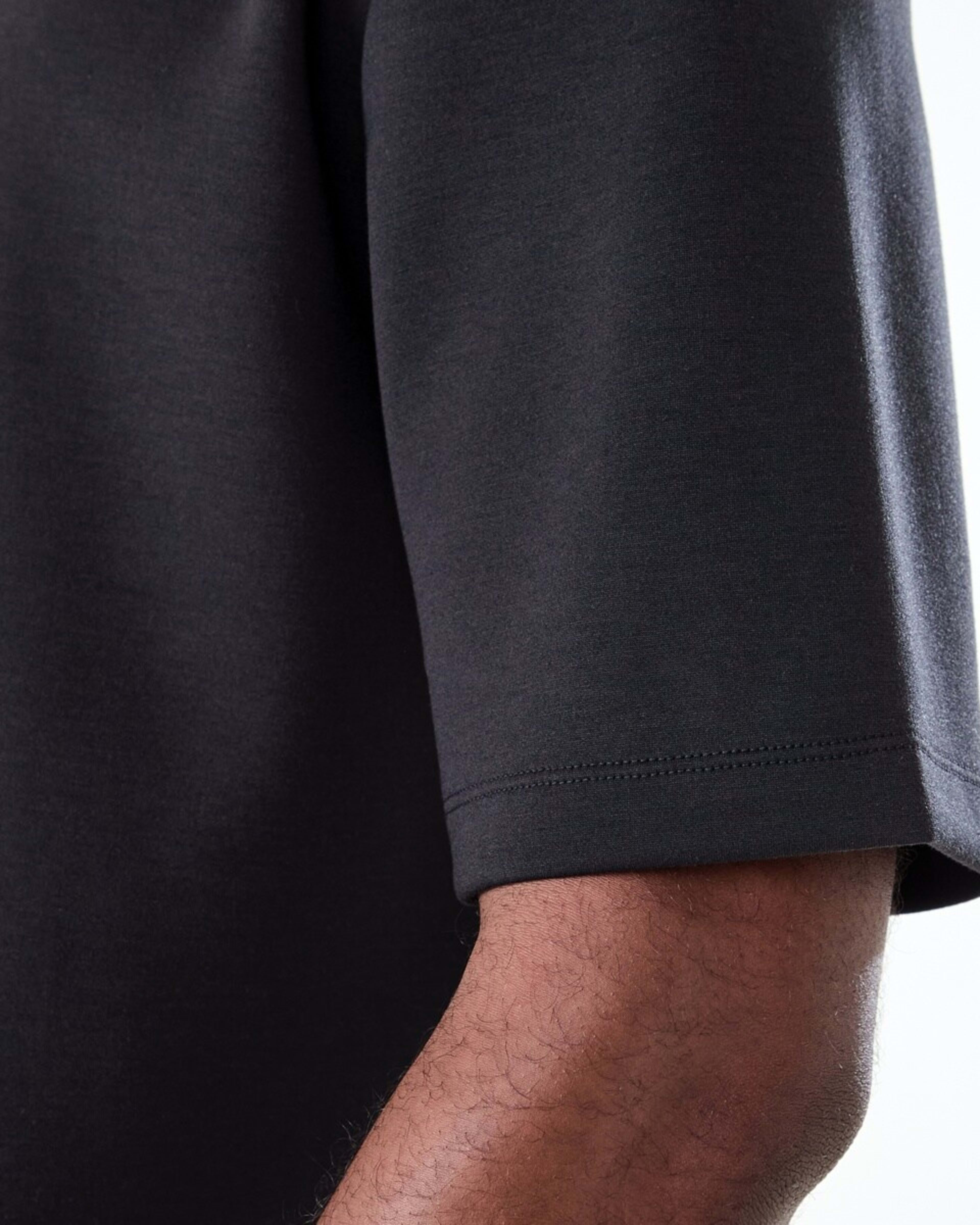 6 Active Mens Oversized Scuba T-shirt BLACK, 6 of 6
