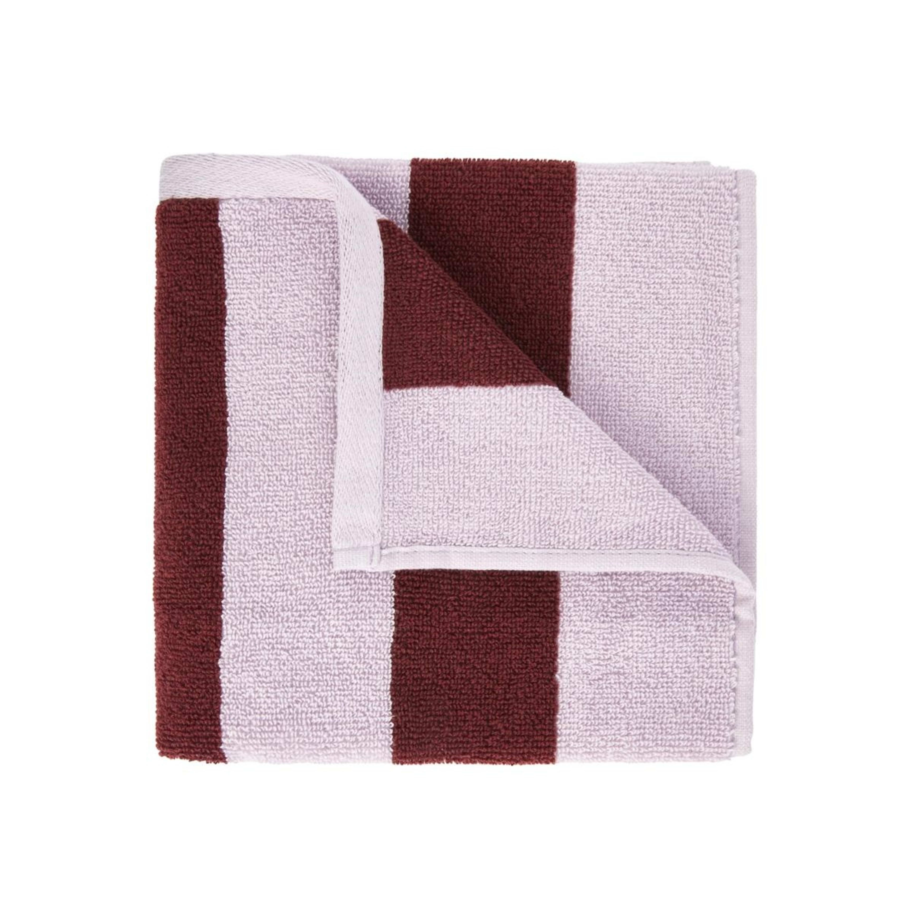 1 Stripe Cotton Hand Towel - Port, 1 of 5