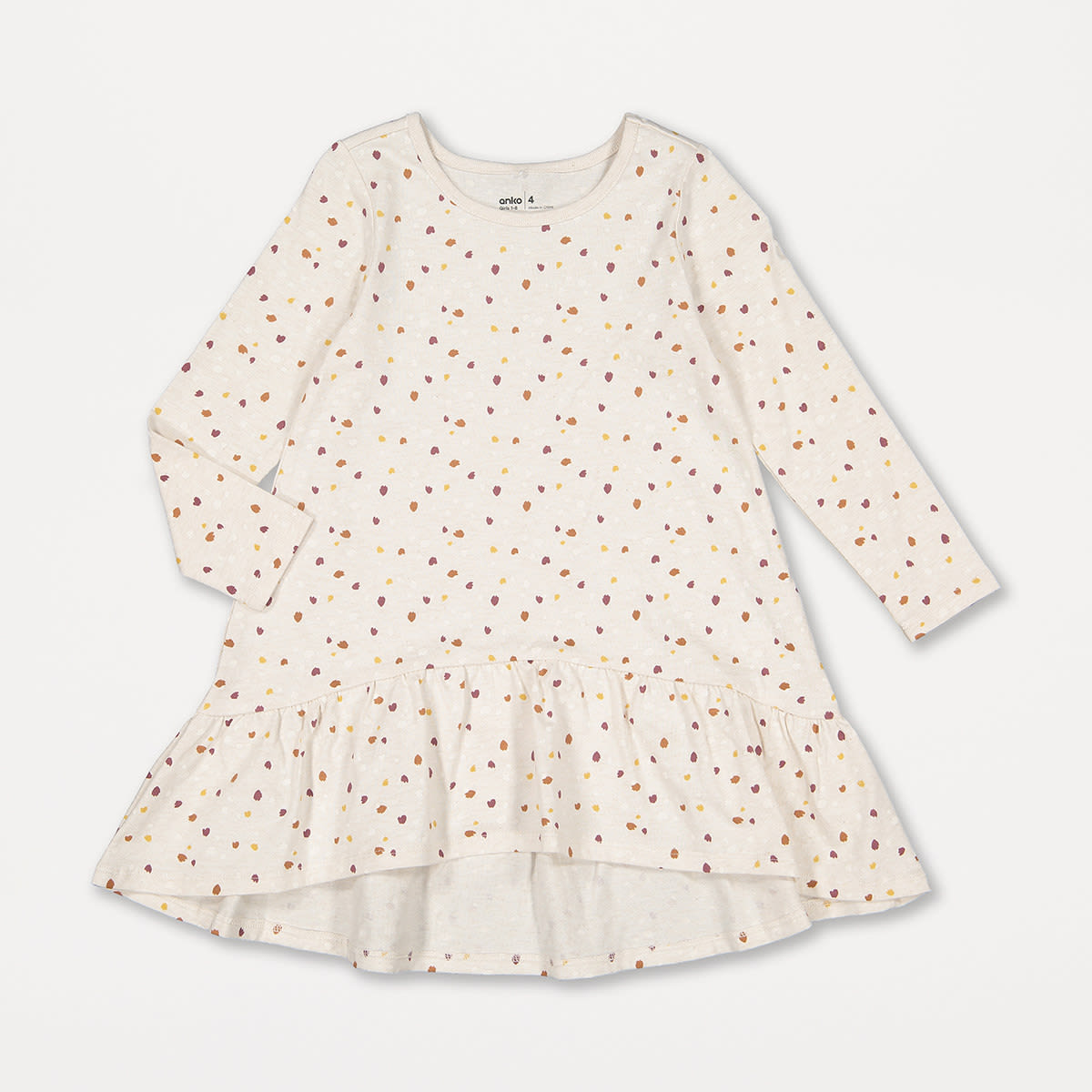 Long Sleeve Drop Hem Dress - Kmart