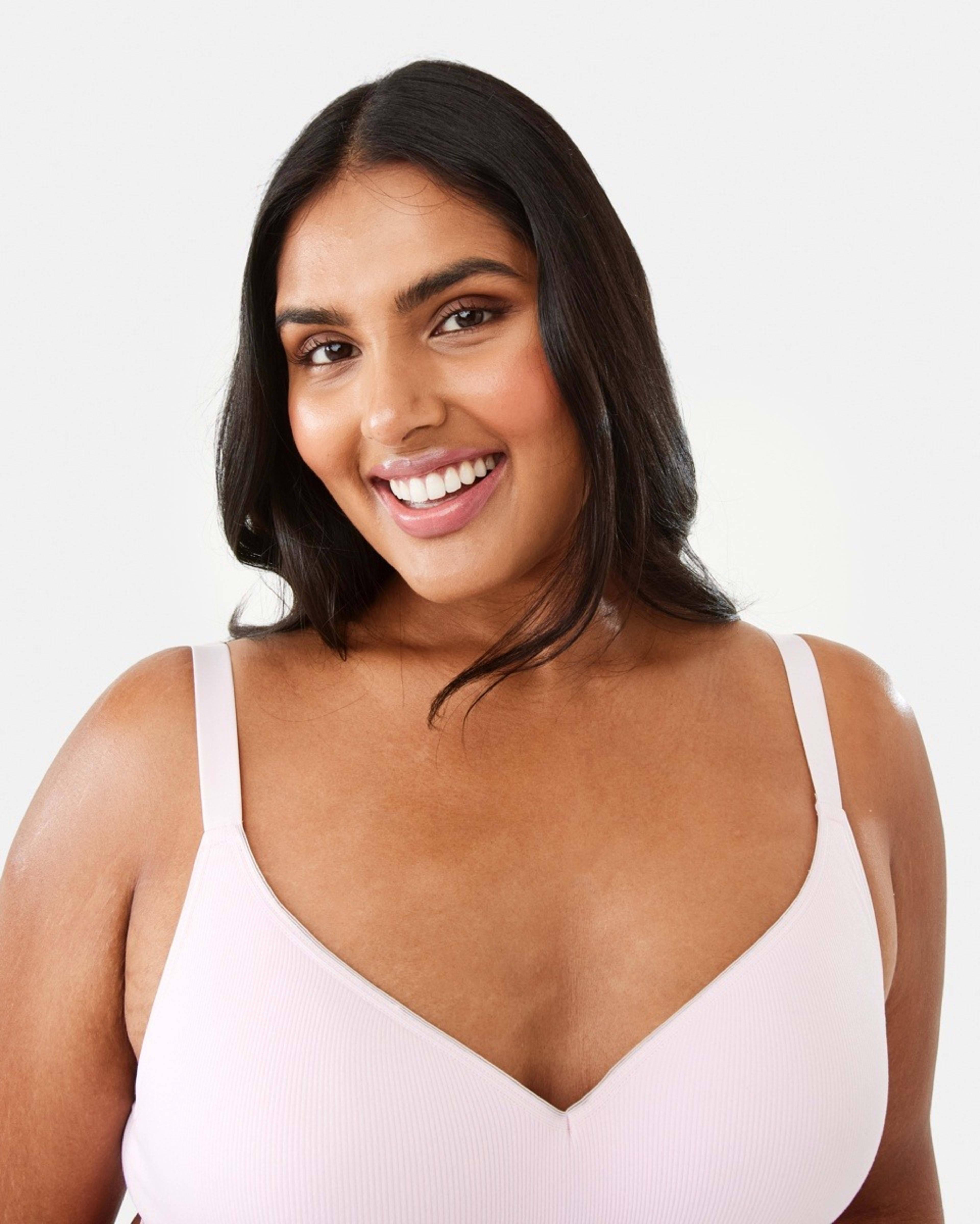 4 Full Figure Wirefree Seamfree T-Shirt Bra Bllet Pink, 4 of 6