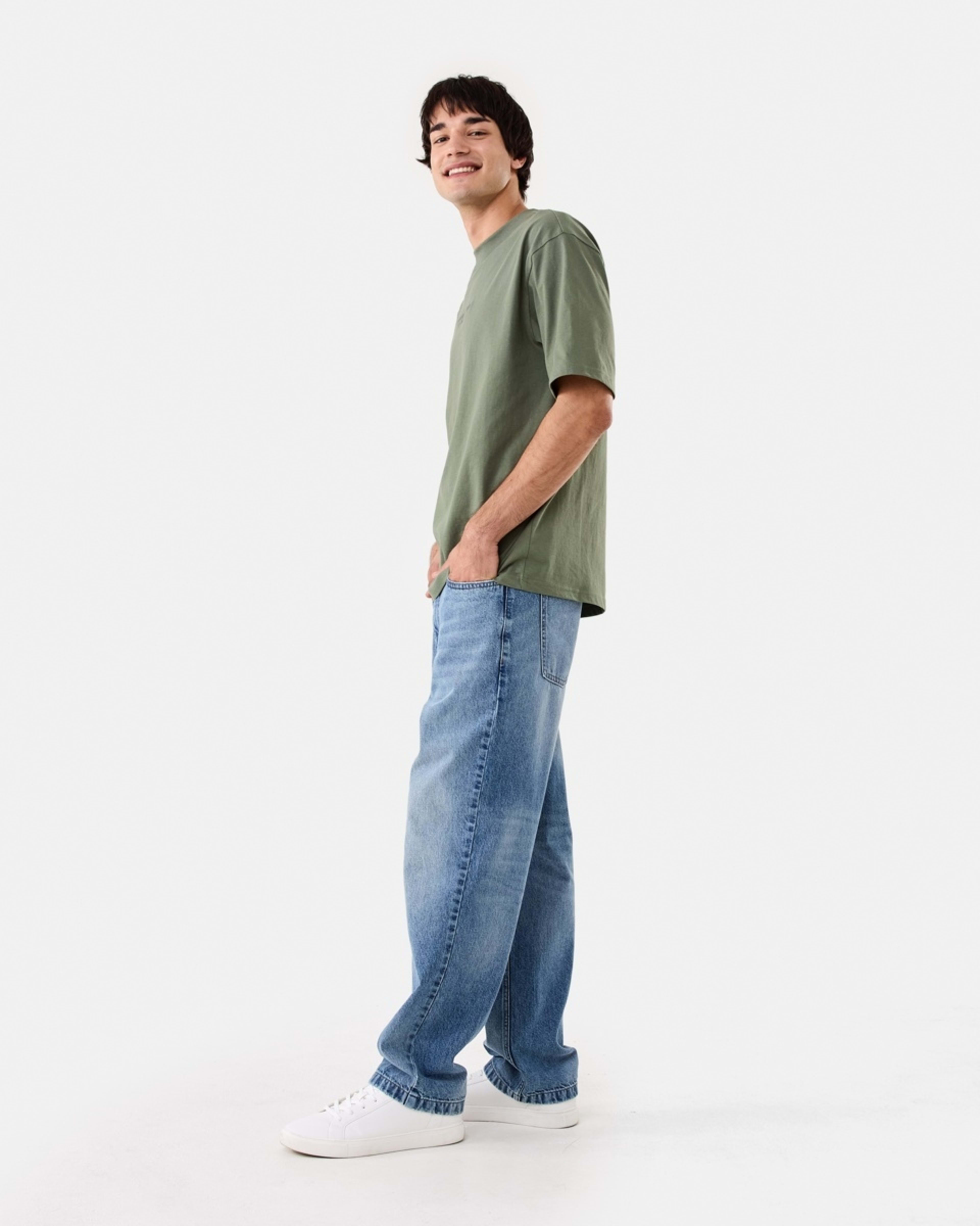 3 Oversized Print T-shirt Grn Agave, 3 of 10