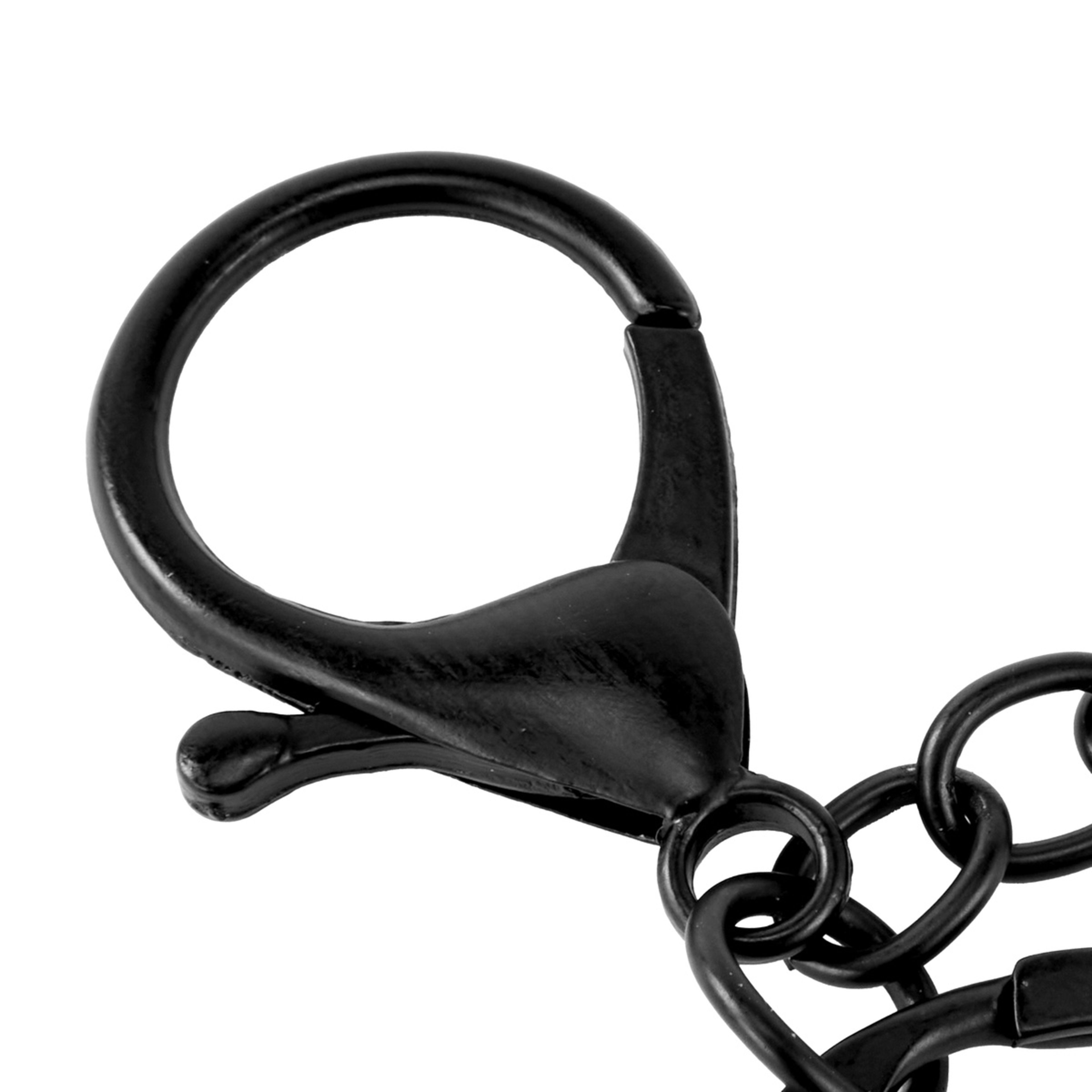 4 Pack Keyrings Black Kmart