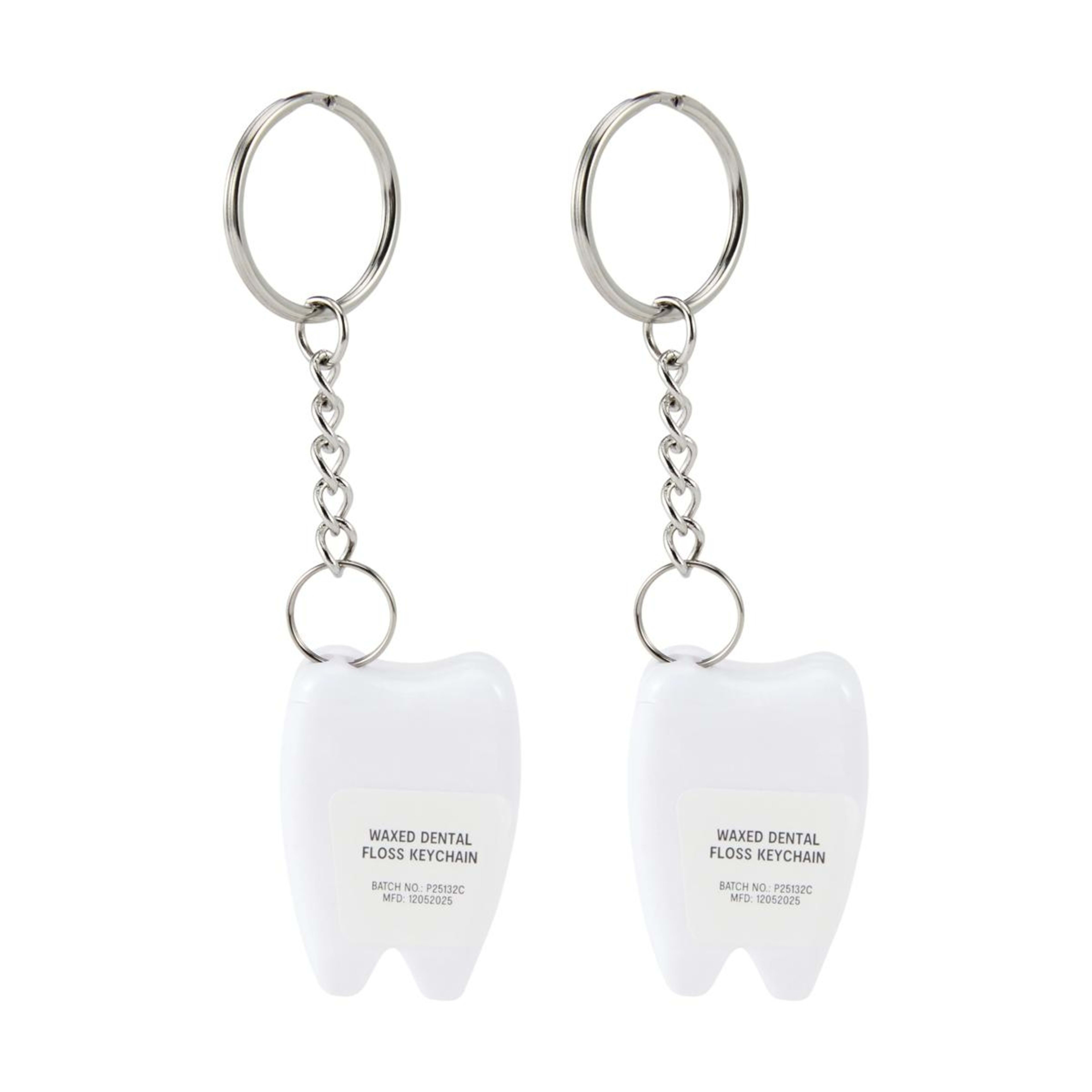 4 OXX Bodycare 2 Pack Waxed Dental Floss Keychains - Mint Flavoured, 4 of 5