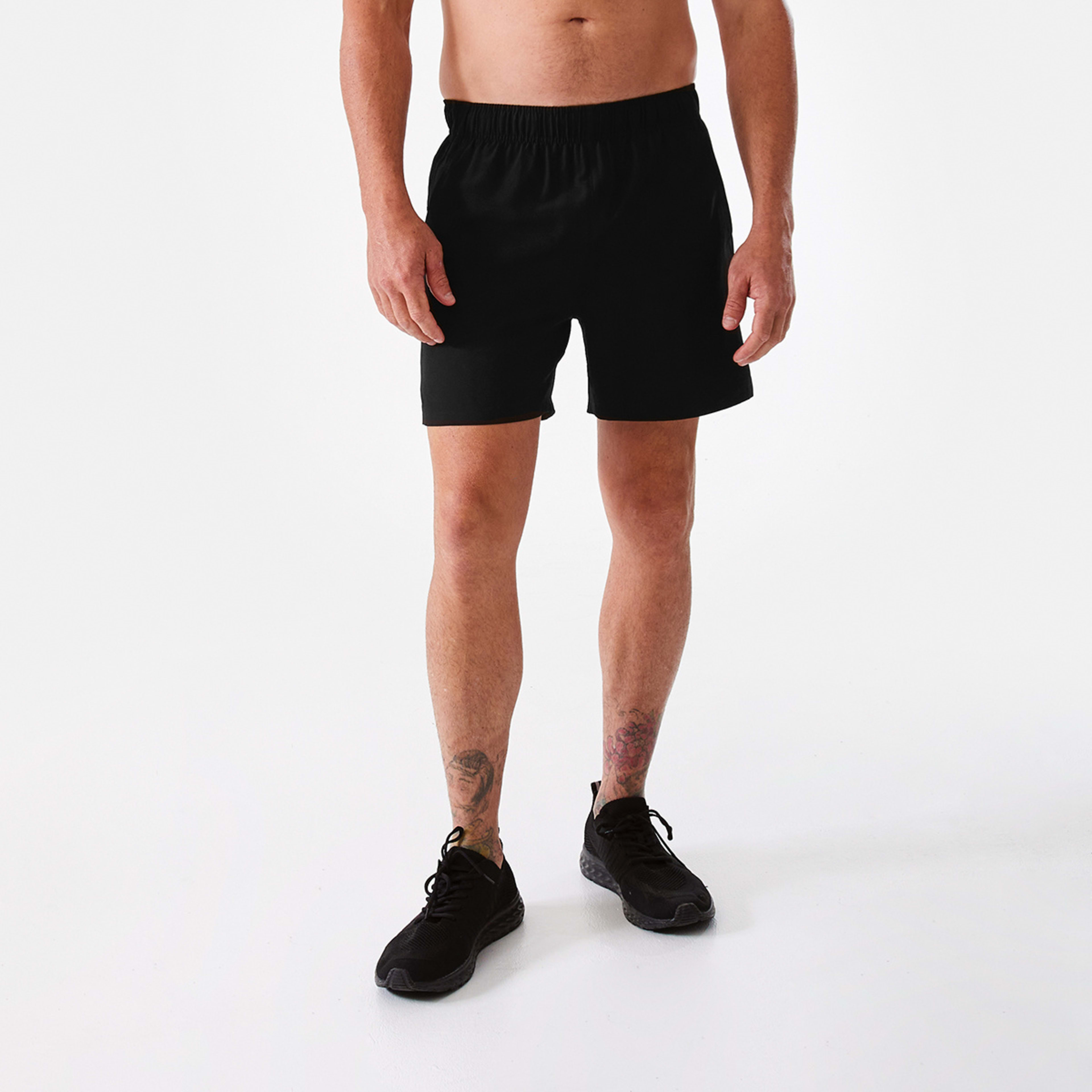 7 Active Mens Woven Stretch Shorts Black, 7 of 8