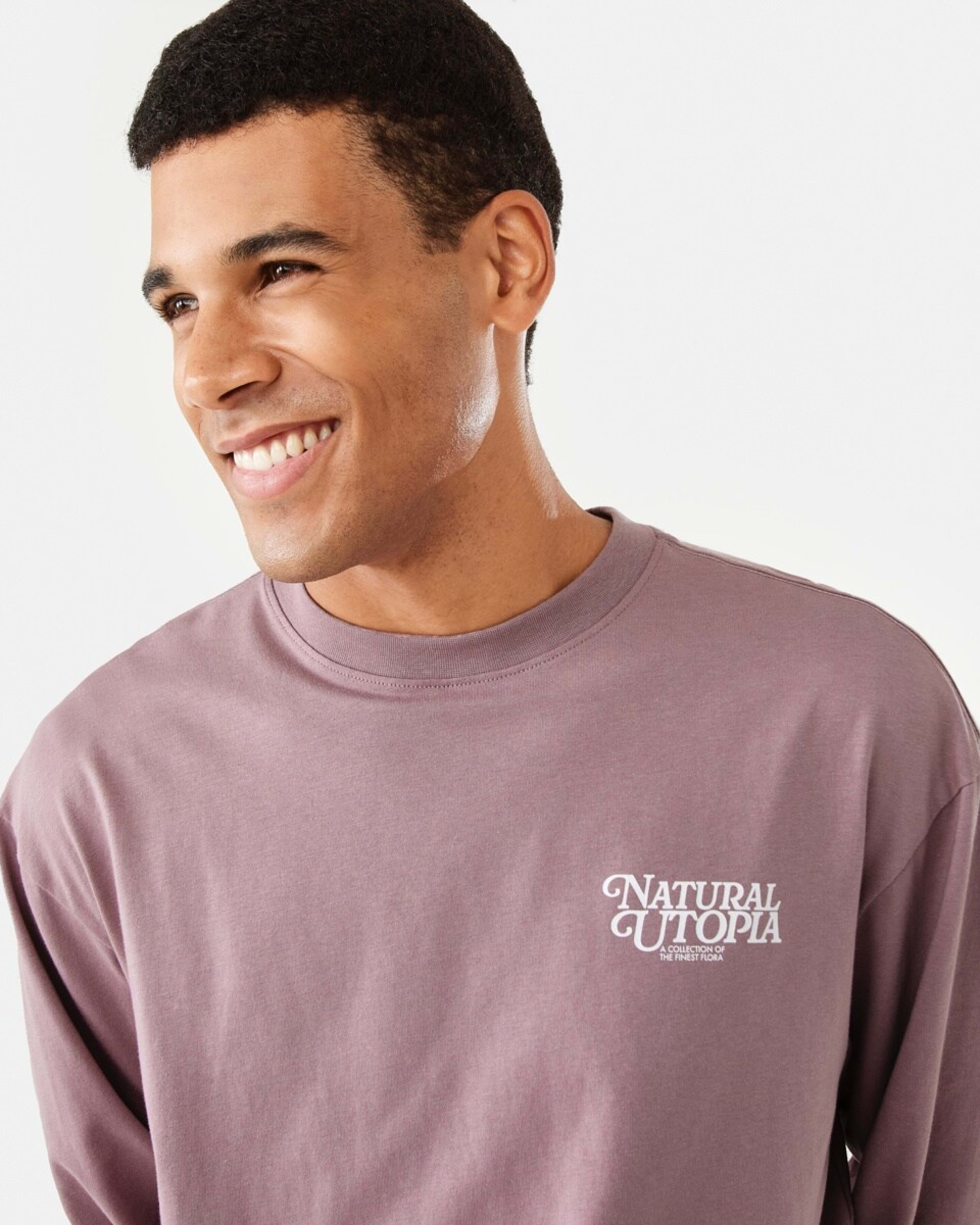 5 Long Sleeve Oversized Graphic T-shirt Pur Hther, 5 of 10