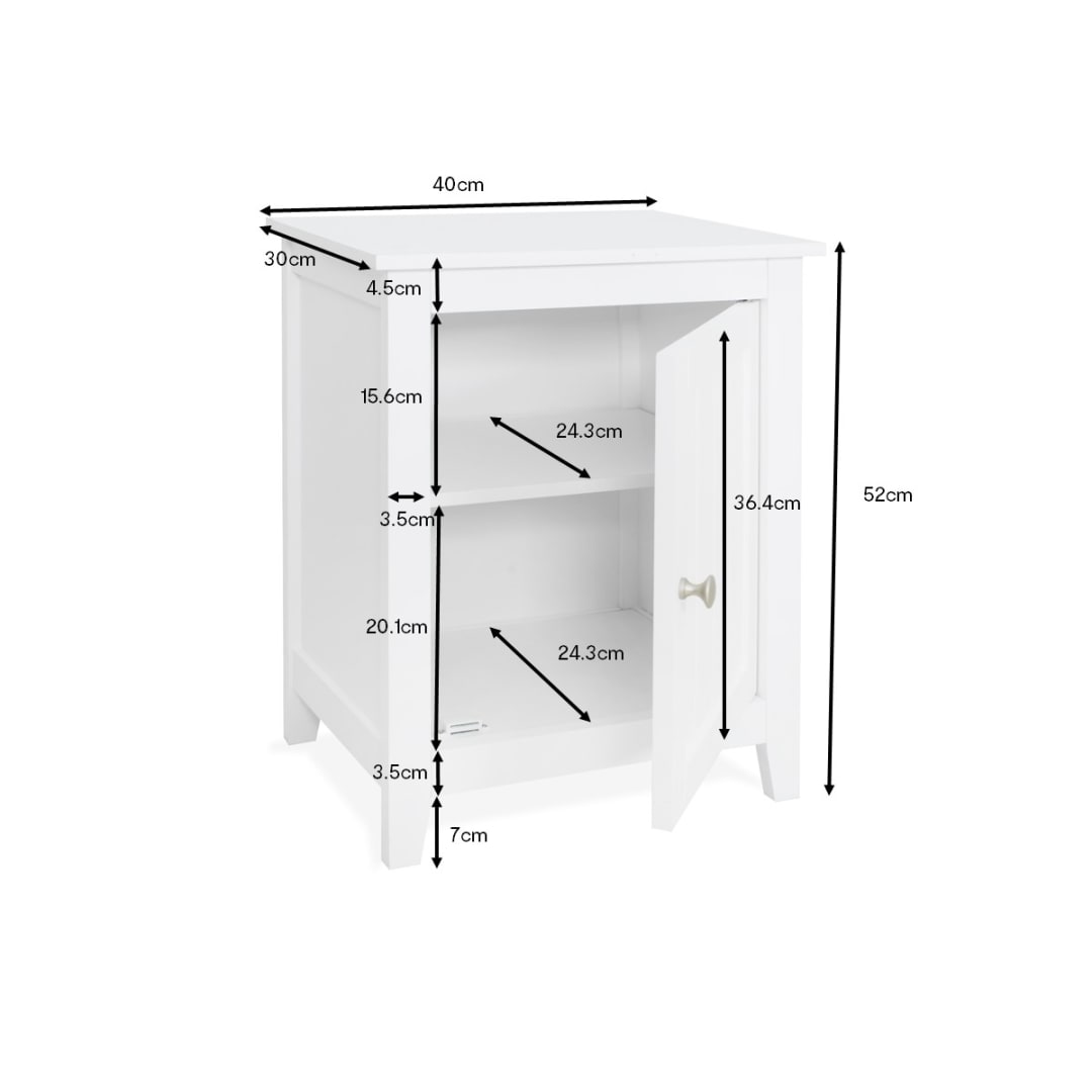 Hamptons Bedside Table Kmart