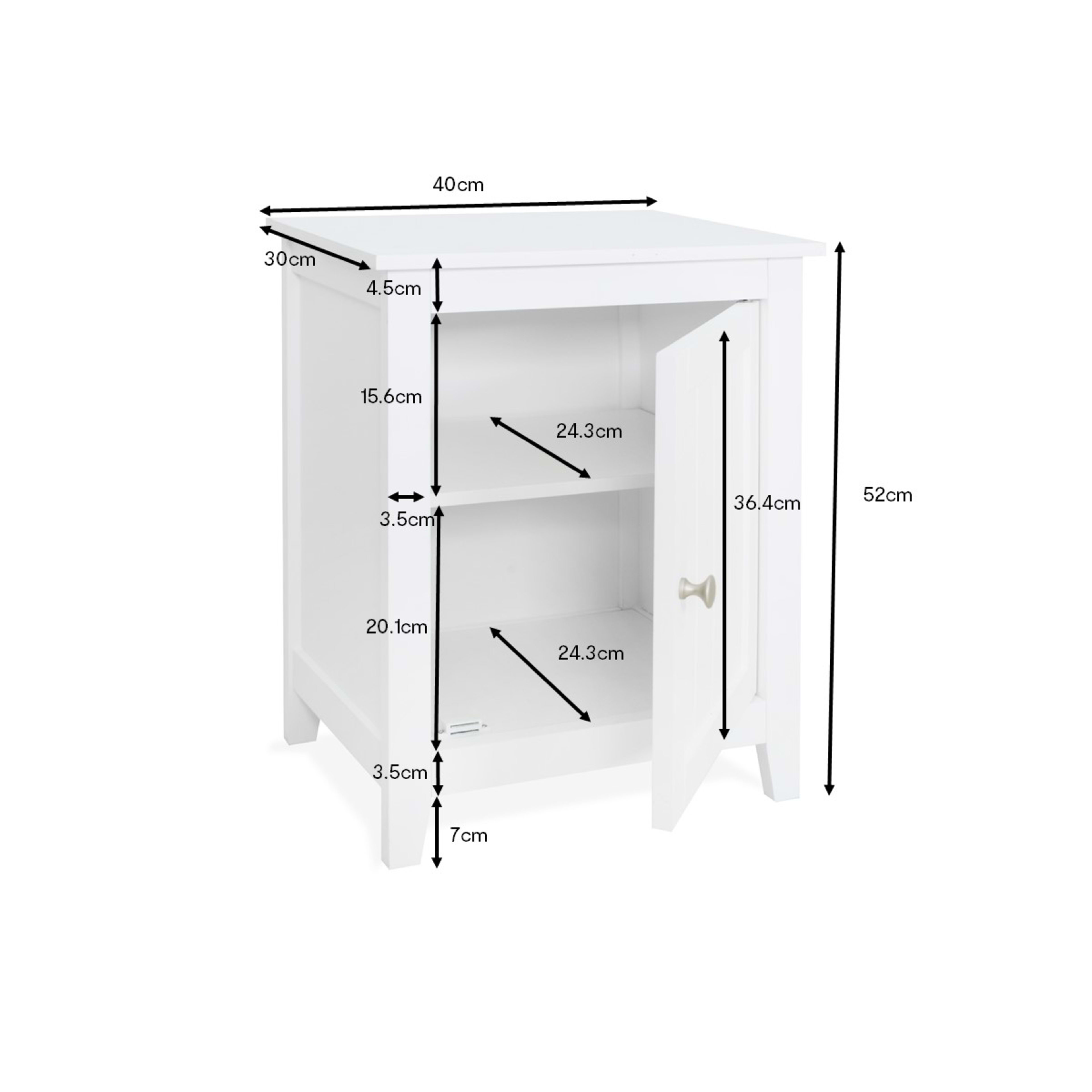 Hamptons Bedside Table Kmart