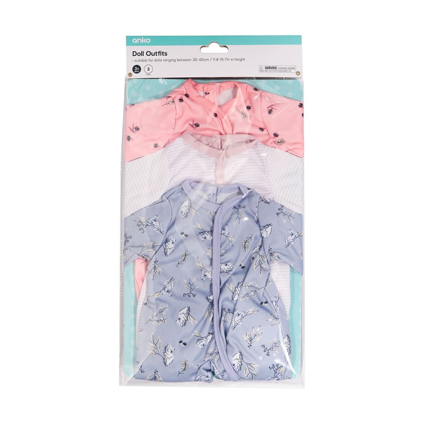 3 Pack Doll Outfits Kmart