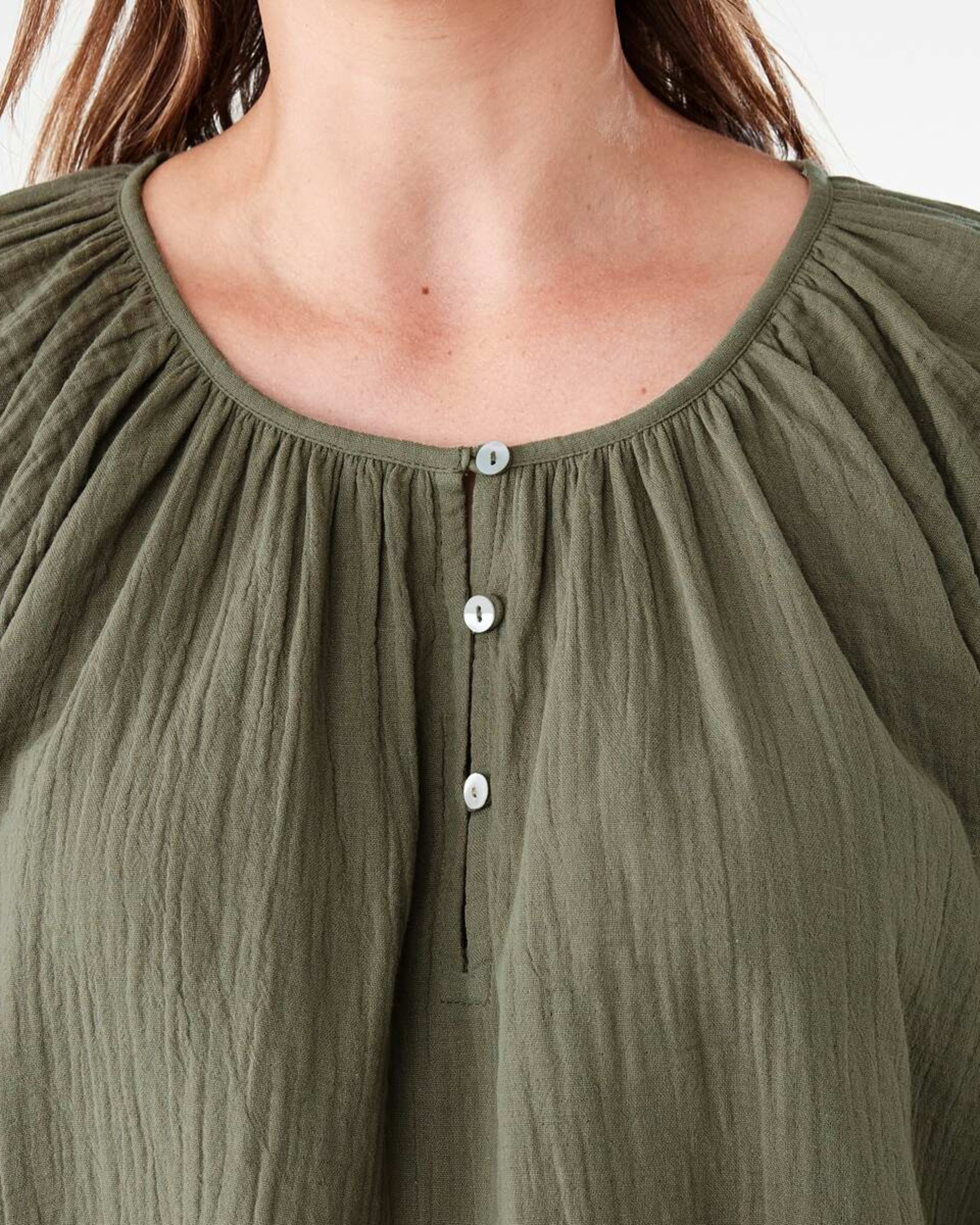 5 Long Sleeve Double Cloth Top PAVEMENT GREY, 5 of 6