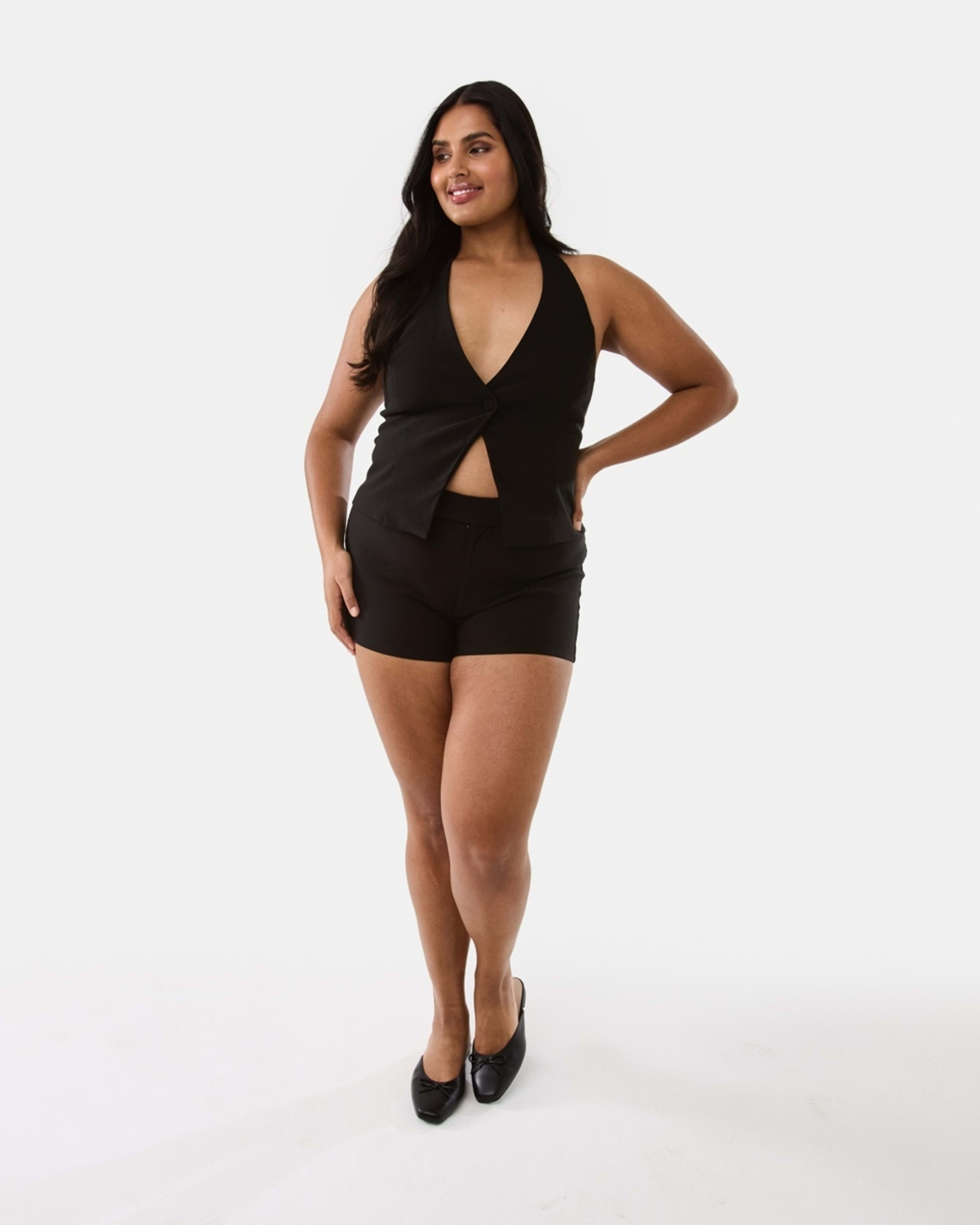 4 Micro Bengaline Shorts Black, 4 of 8