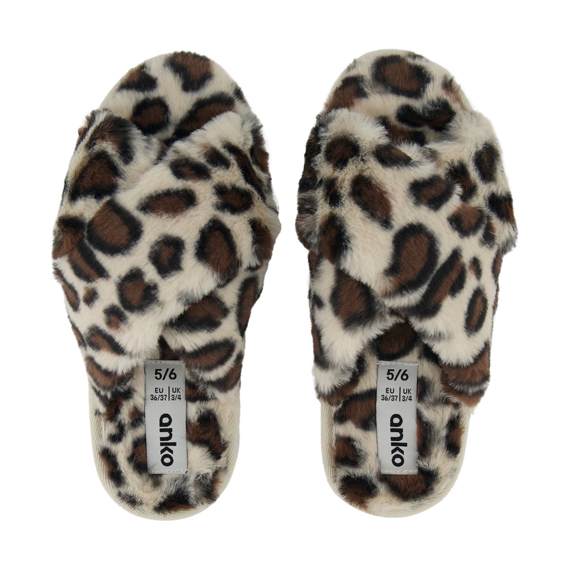 Crossover Furry Slippers Kmart