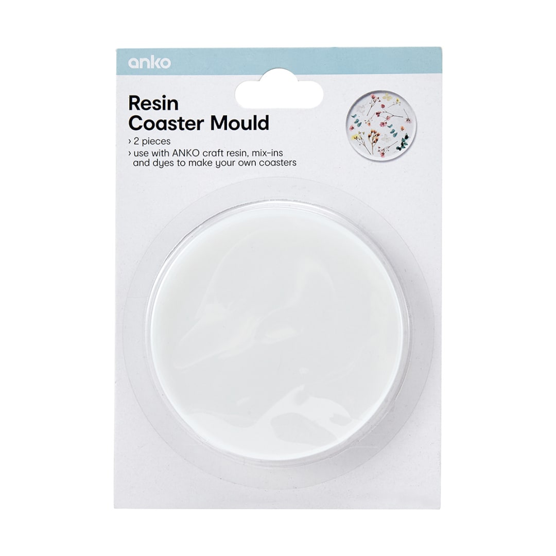 2 Piece Resin Coaster Mould Kmart