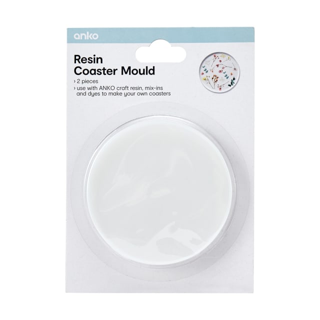 2 Piece Resin Coaster Mould Kmart