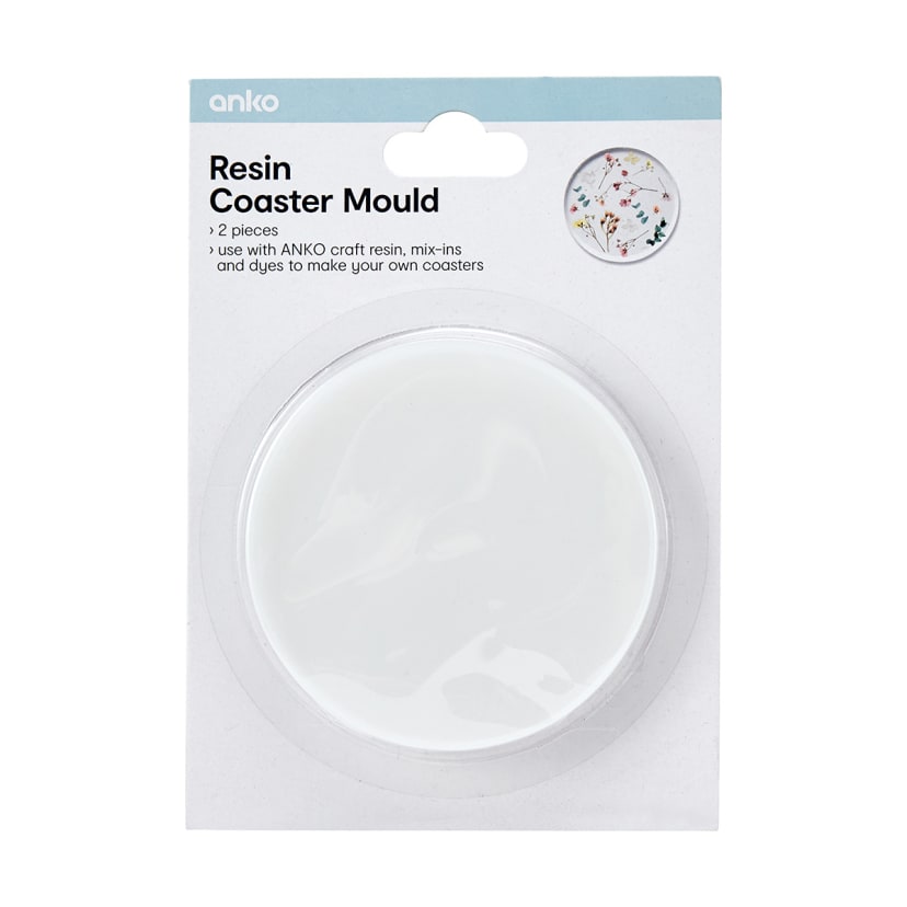 2 Piece Resin Coaster Mould Kmart