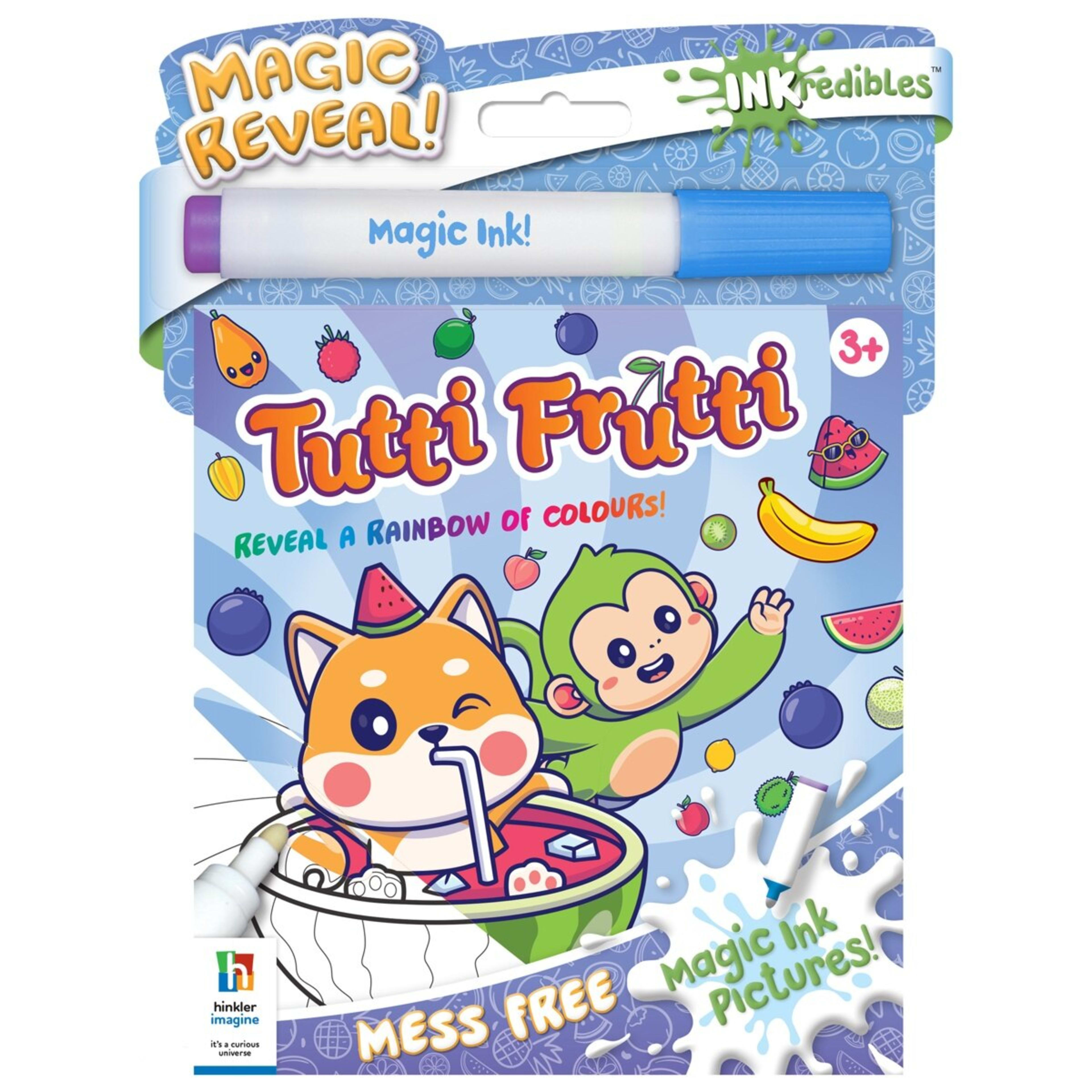 1 INKredibles Magic Reveal Tutti Frutti Mess Free Magic Ink Pictures! - Book