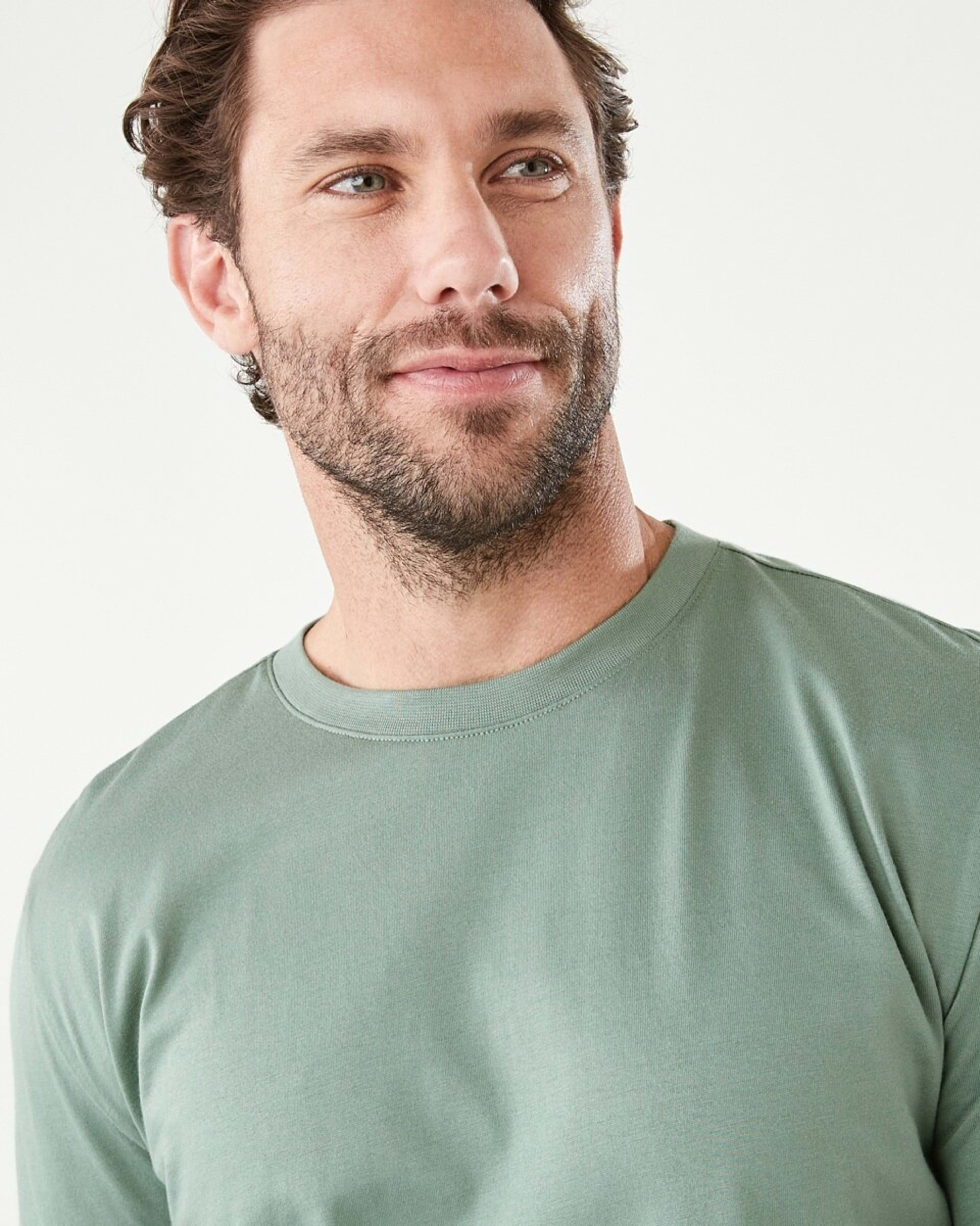 4 Australian Cotton Crew Neck T-shirt Chin Green, 4 of 5