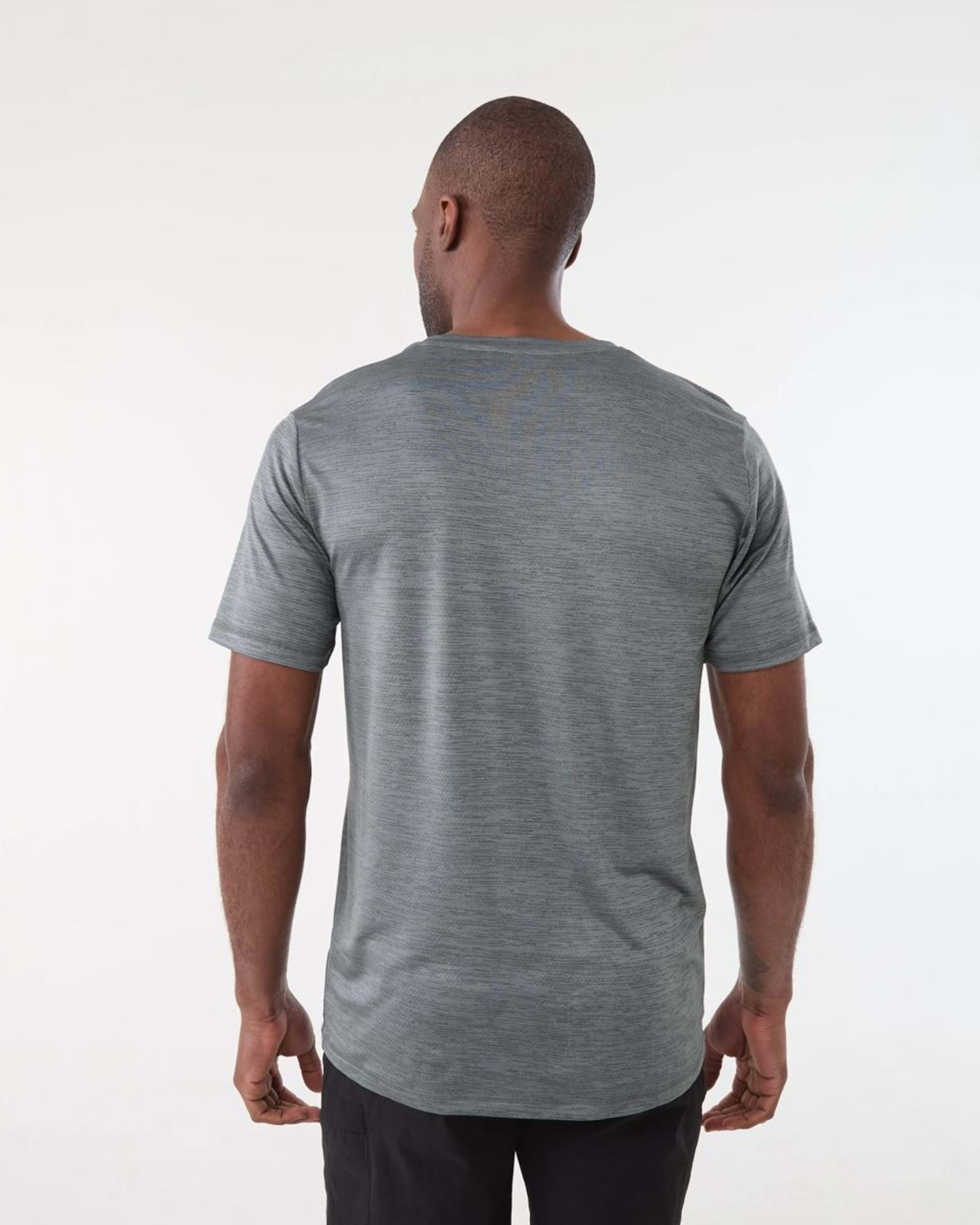 3 Active Mens Crew Neck Cationic T-shirt QUIET SHADE, 3 of 5