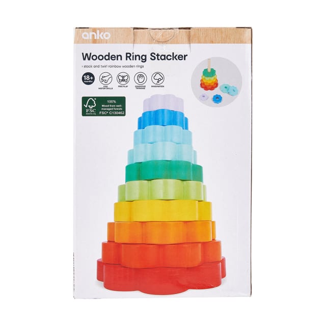 Wooden Ring Stacker Kmart