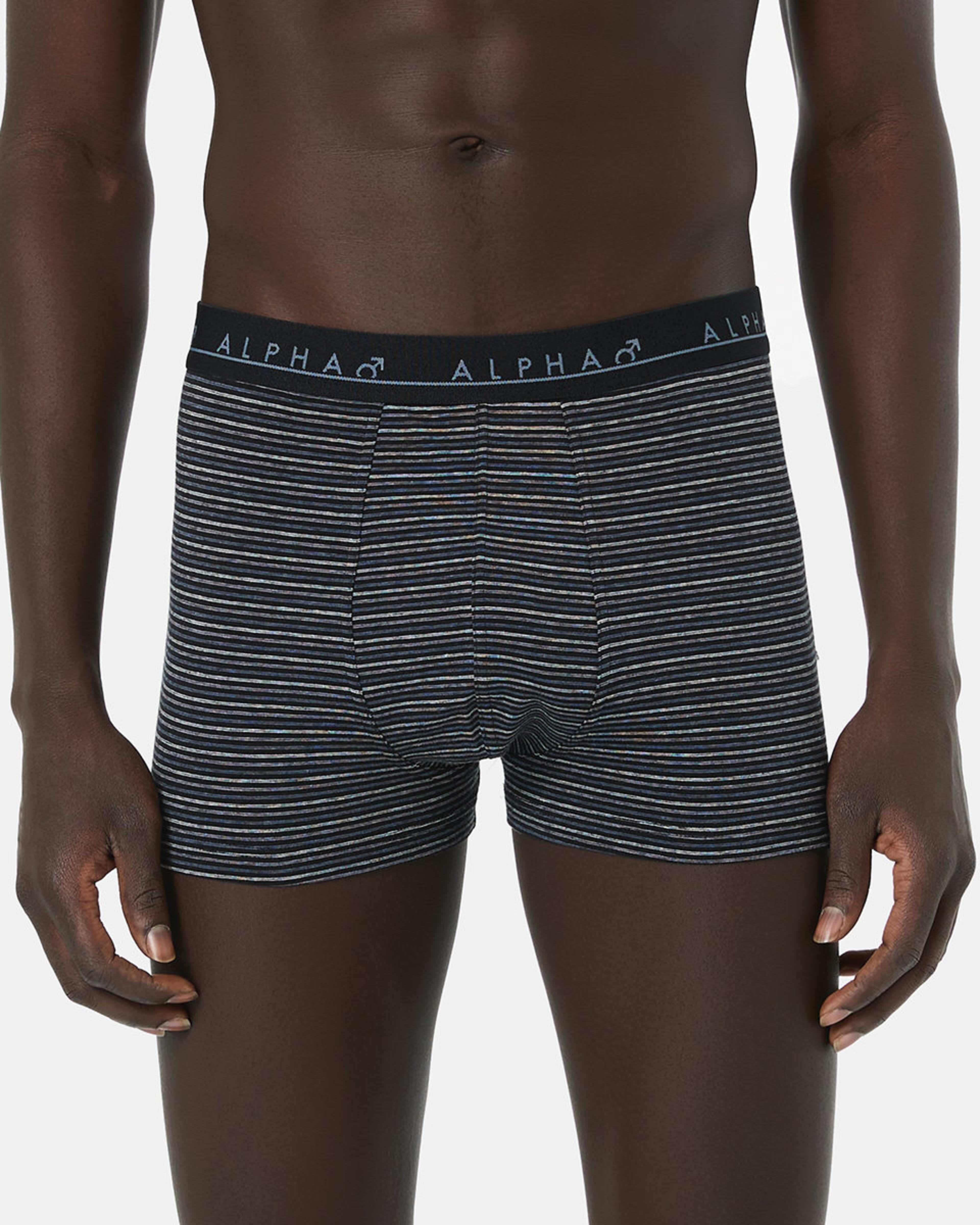 6 5 Pack Stripe and Plain Trunks BLACK BLUE GREY MULTI, 6 of 10