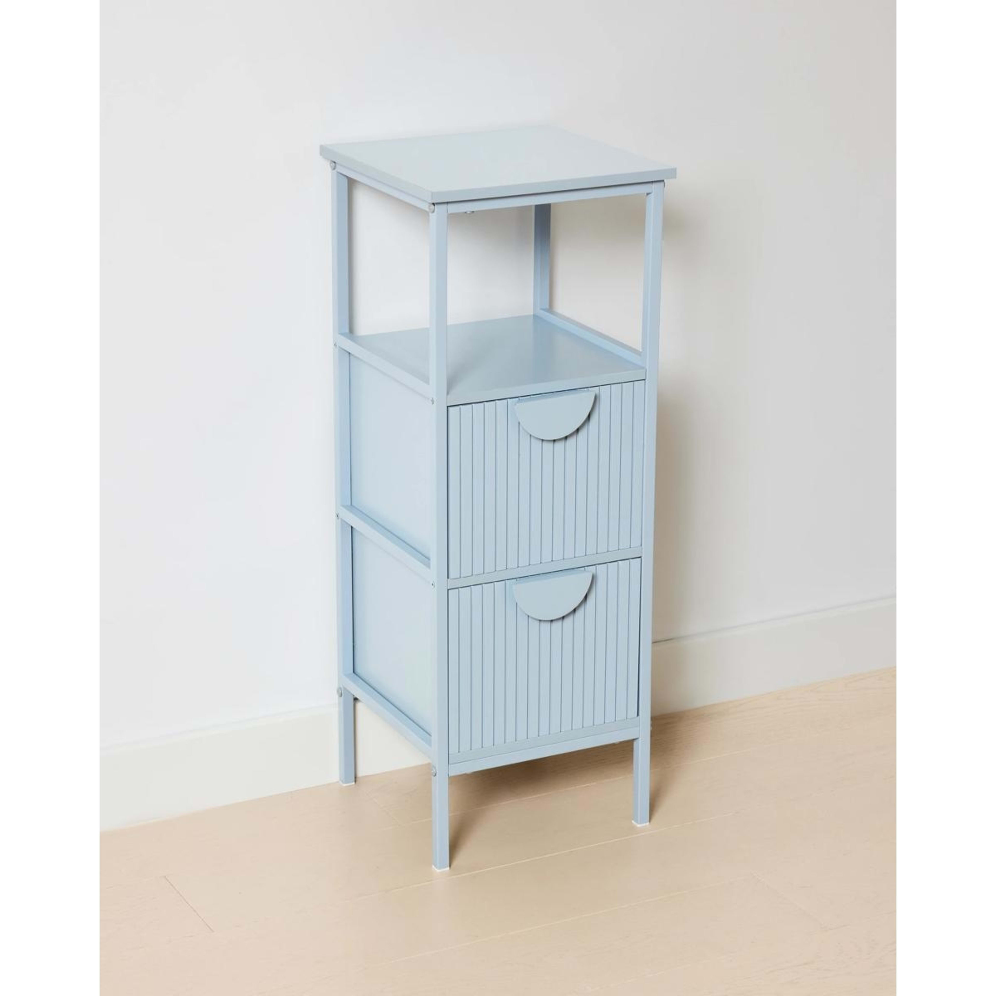 2 Stevie Storage Unit with Shelf - Blue, 2 of 7