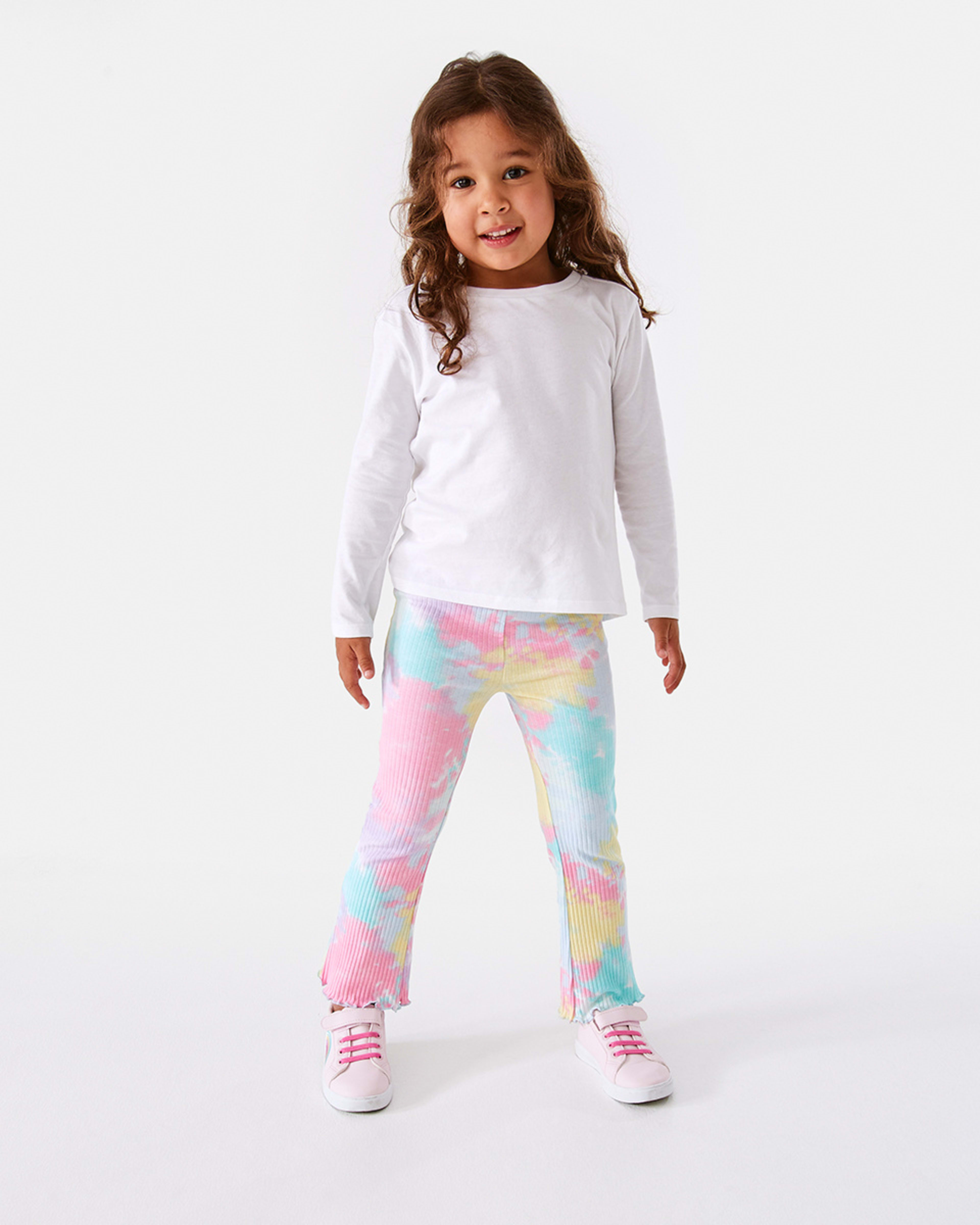 5 Rib Flare Leggings Pst Tiedye, 5 of 8
