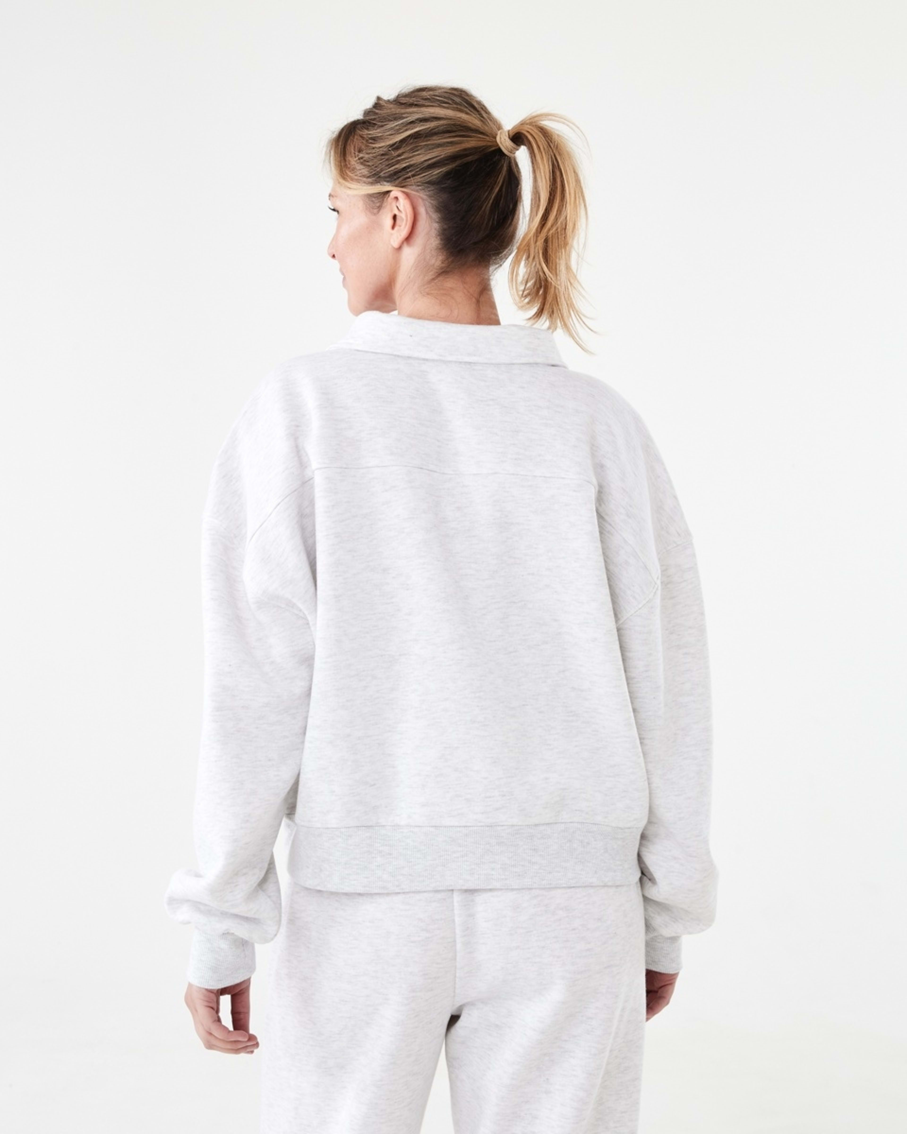 3 Everlast Womens Collared Sweatshirt Everlast White Marle, 3 of 7
