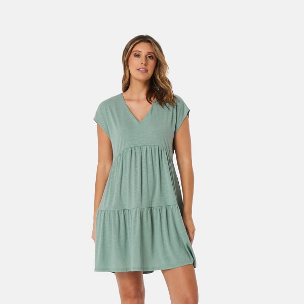 kmart.com.au | Short Sleeve V-Neck Tiered Dress