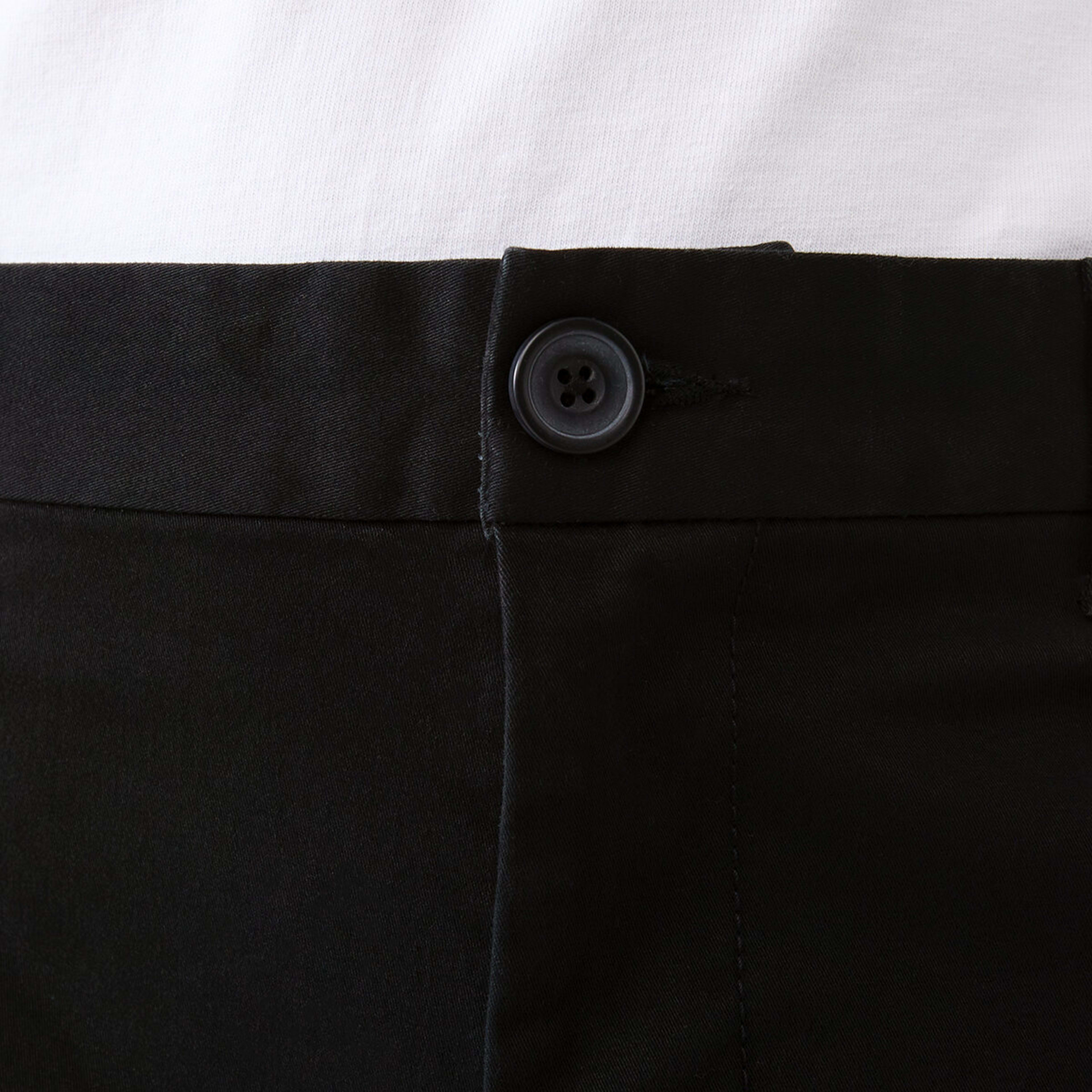 4 Fixed Waist Slim Stretch Chino Shorts Black, 4 of 7