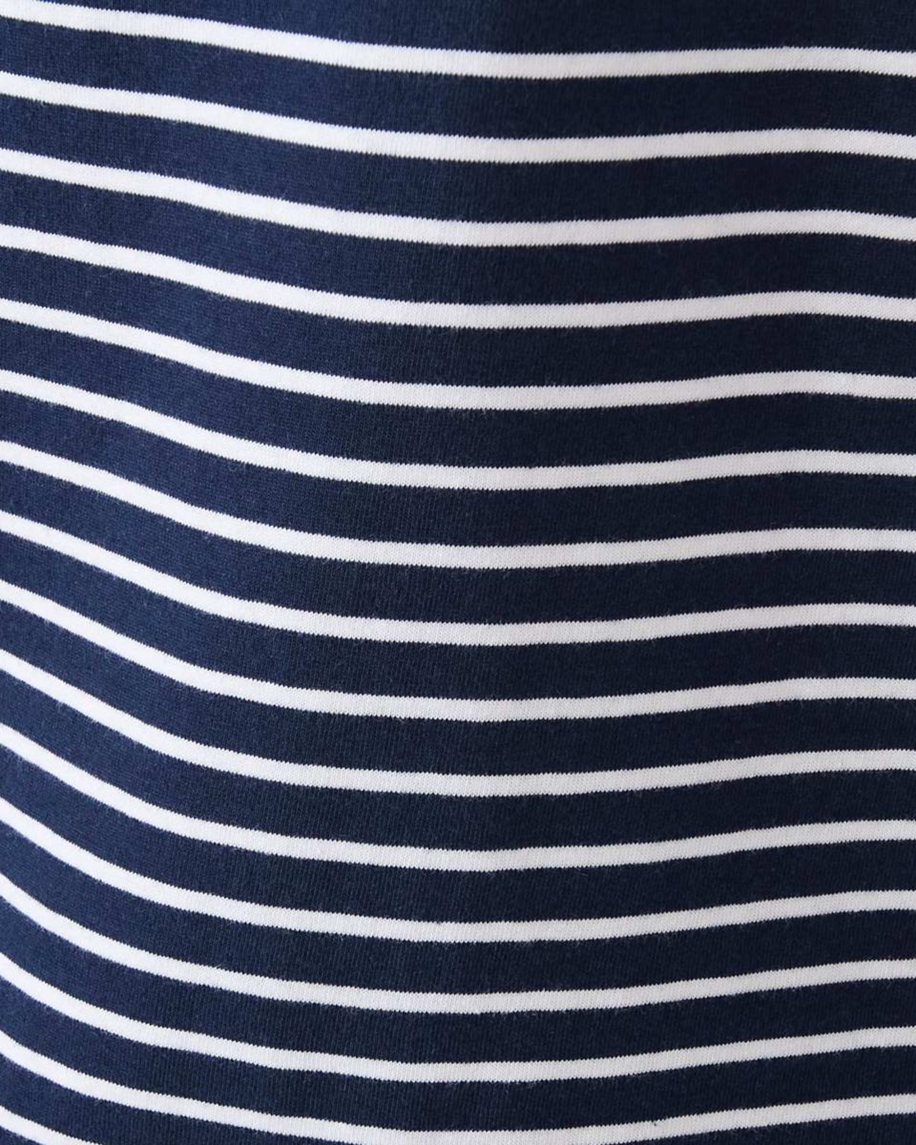 6 Australian Grown Cotton Stripe T-Shirt Nvy Strp, 6 of 6